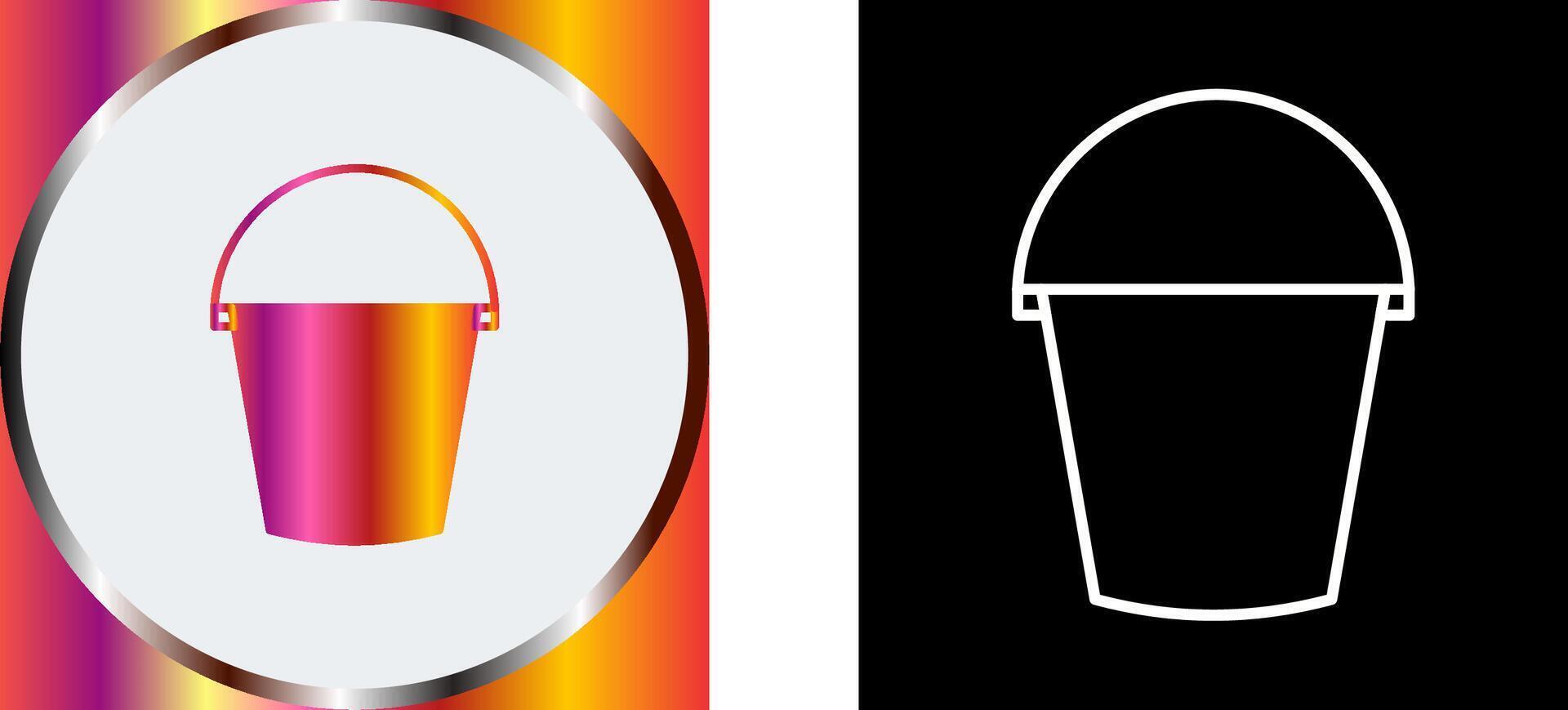 Water Bucket Icon Design vector