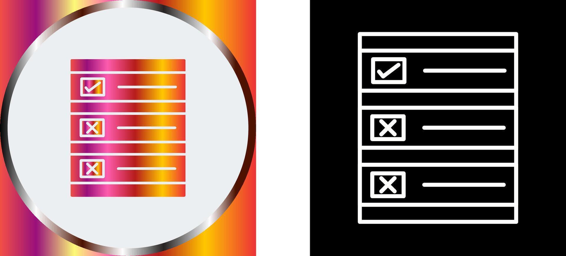 Ballot Paper Icon Design vector