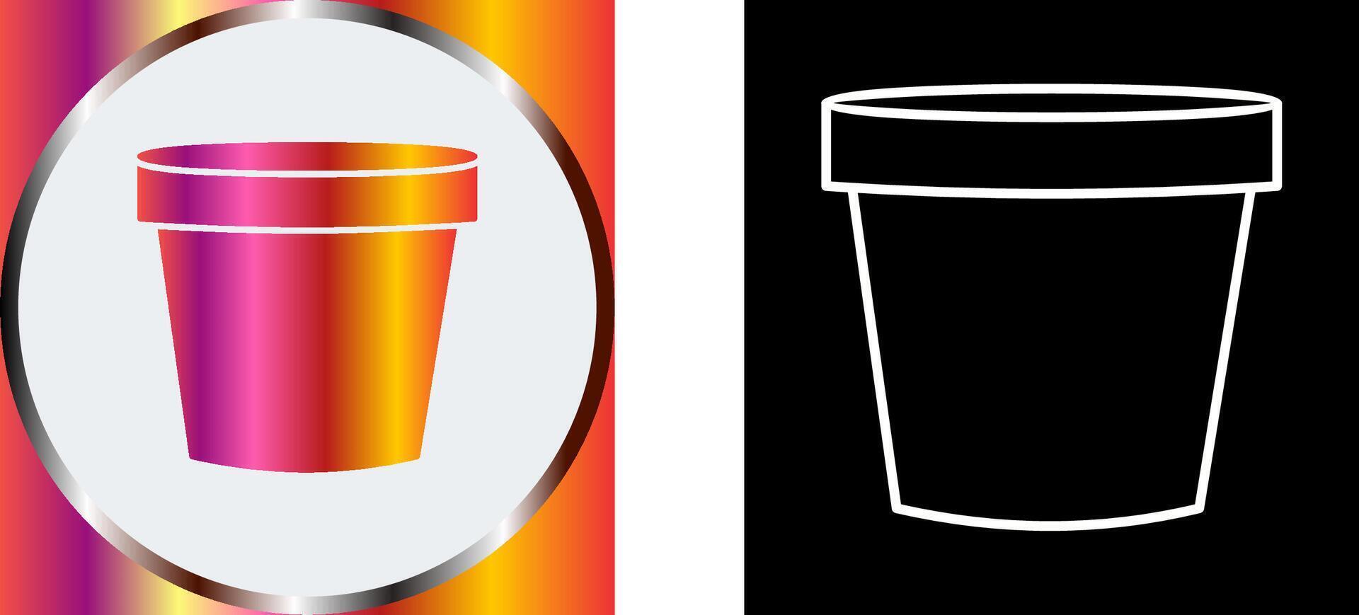 Plant Pot Icon Design vector