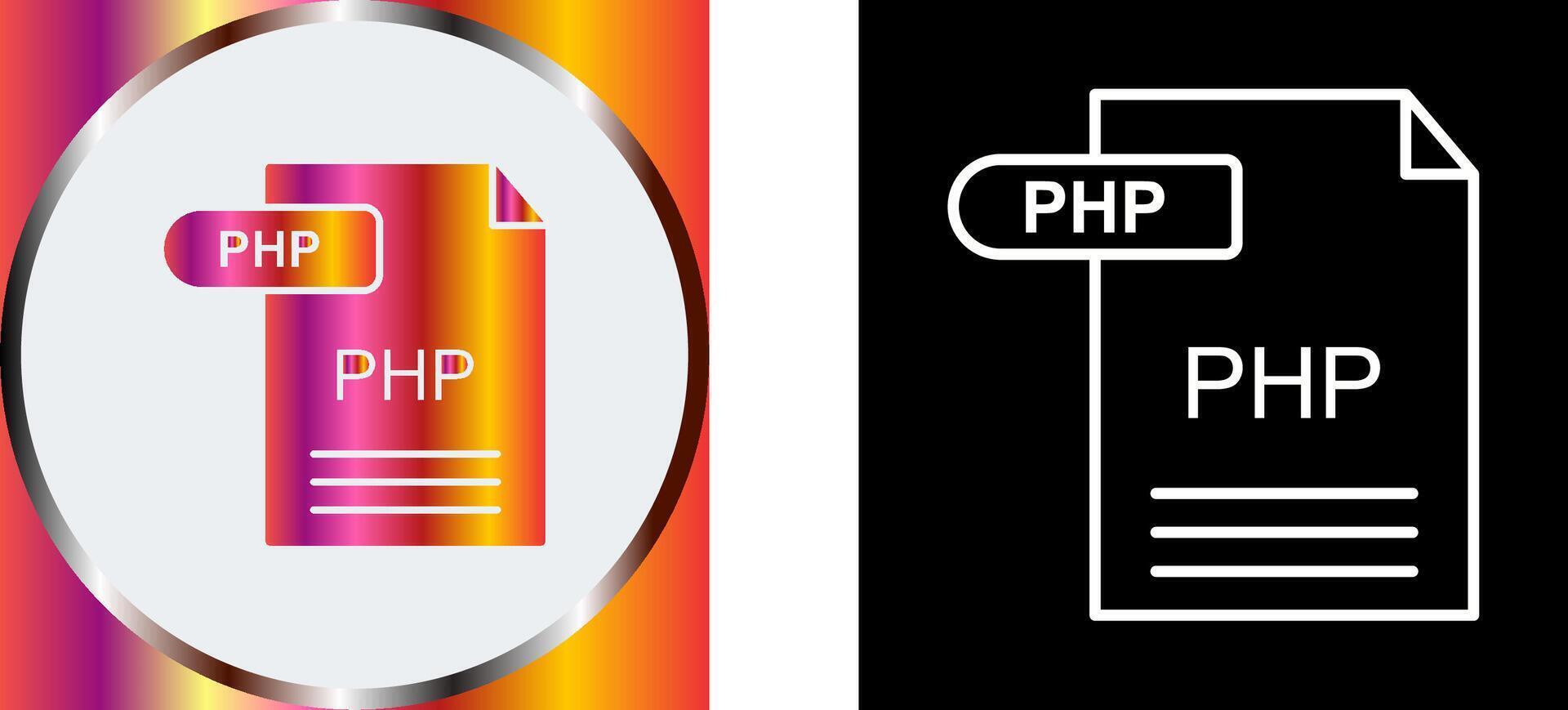 PHP Icon Design vector