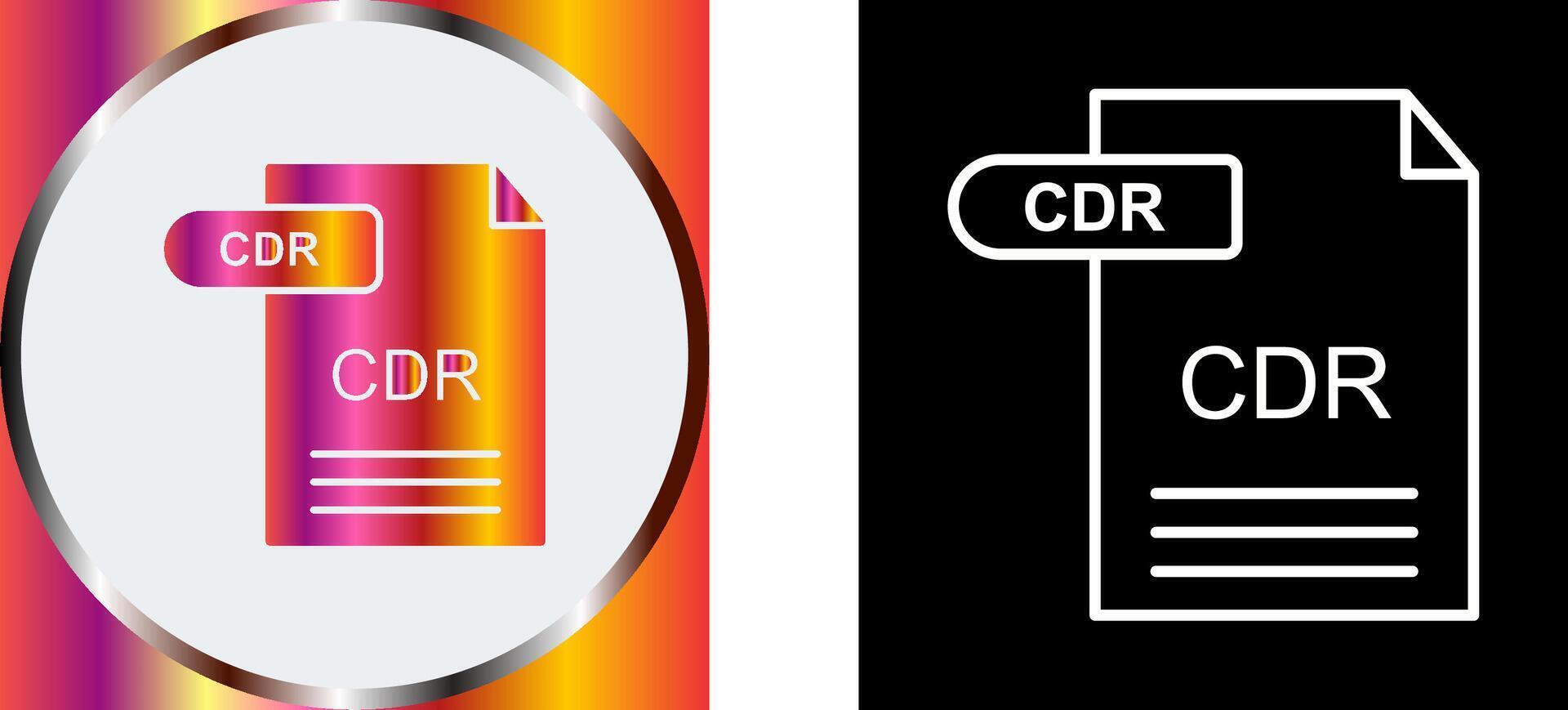 CDR Icon Design vector