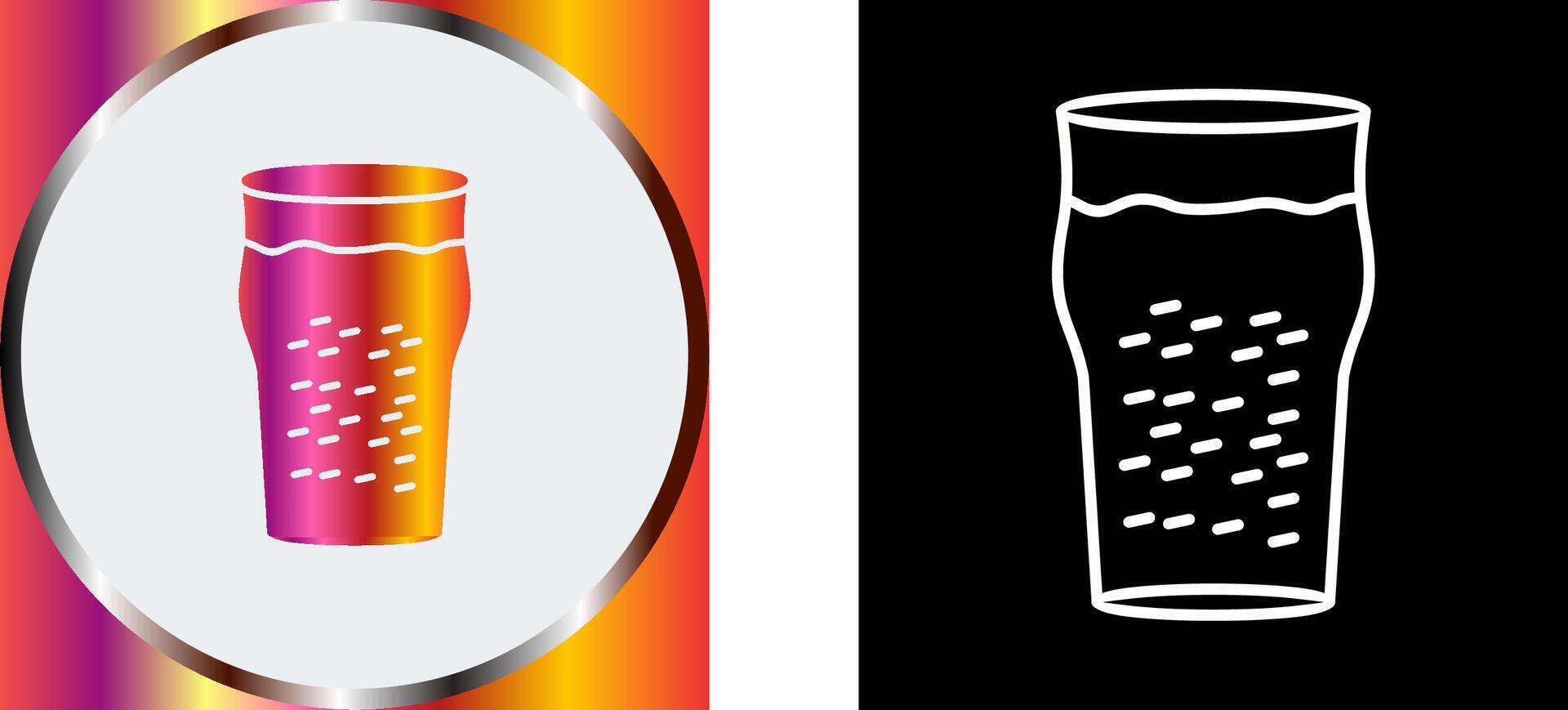 medio litro de cerveza icono diseño vector