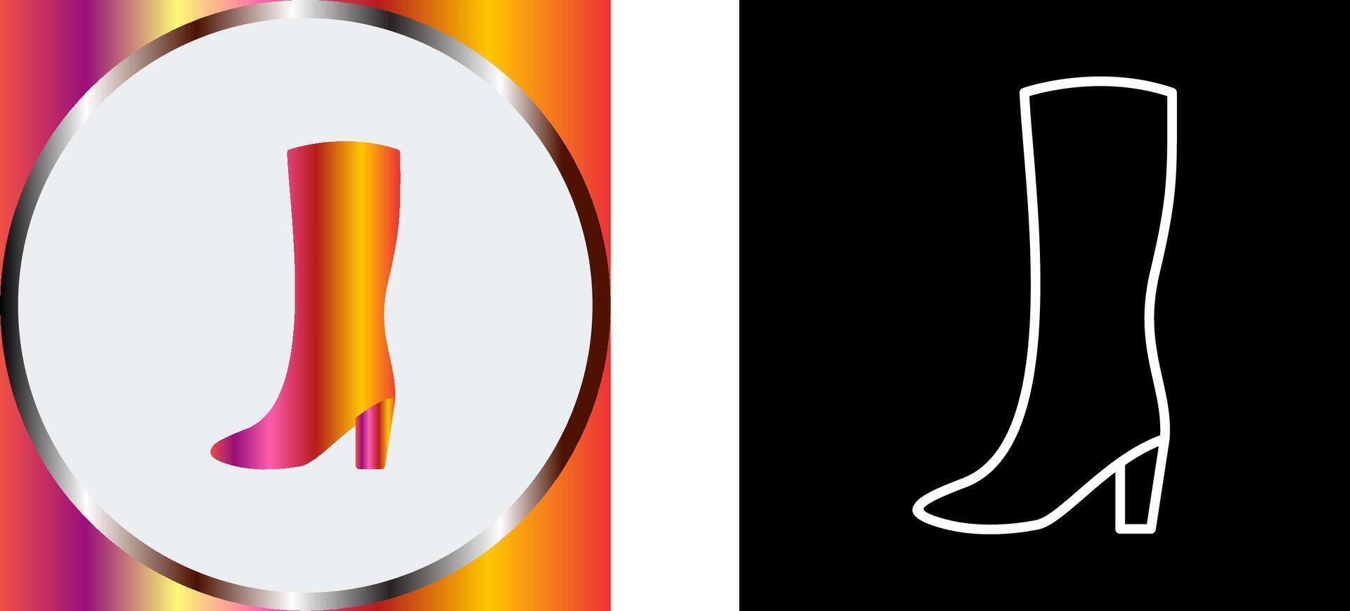 Long Boots Icon Design vector