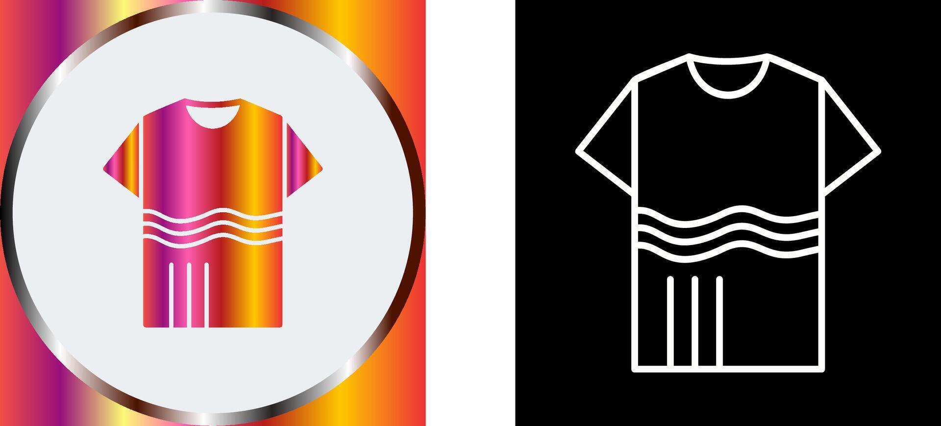 T Shirt with lines Icon Design vector