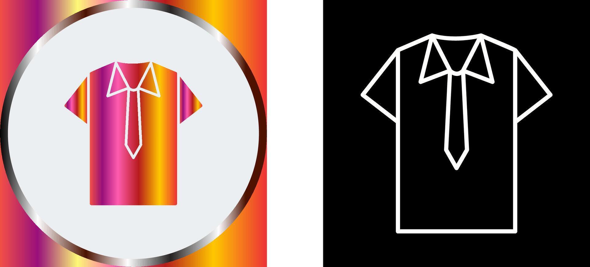 Shirt and Tie Icon Design vector