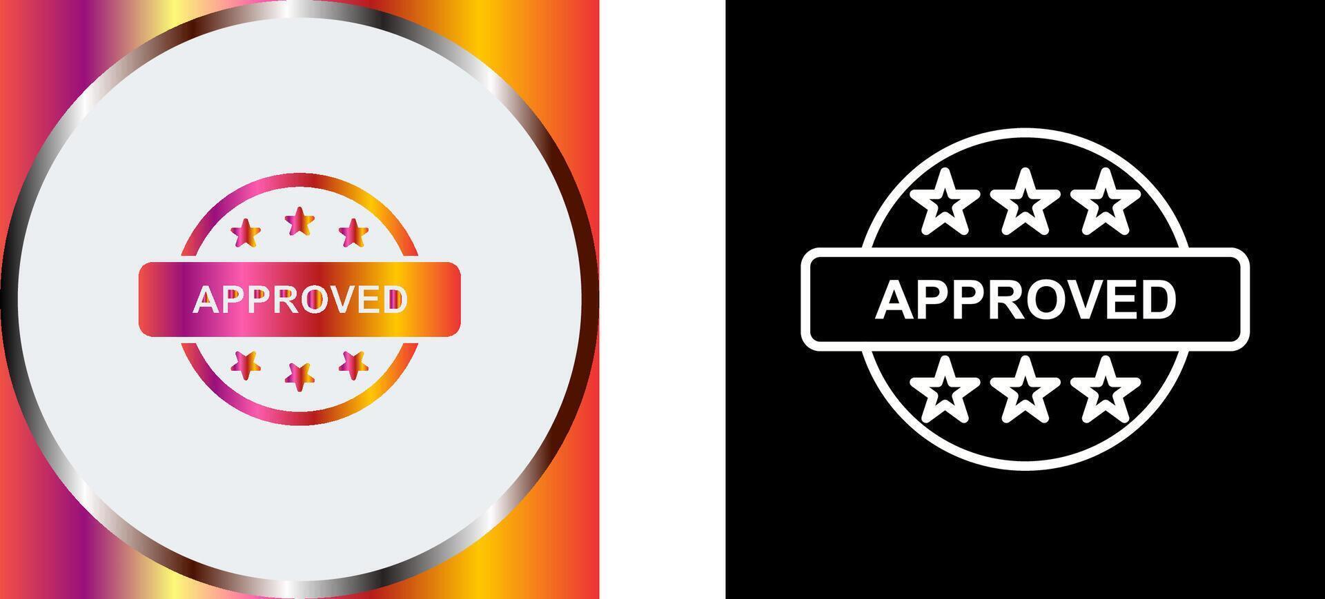 Approved Icon Design vector