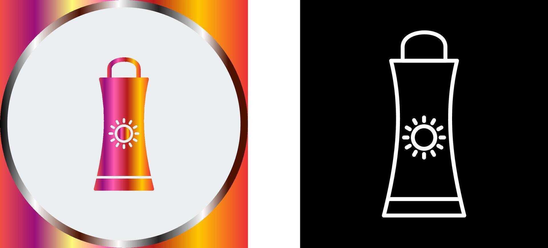 Sunblock Cream Icon Design vector