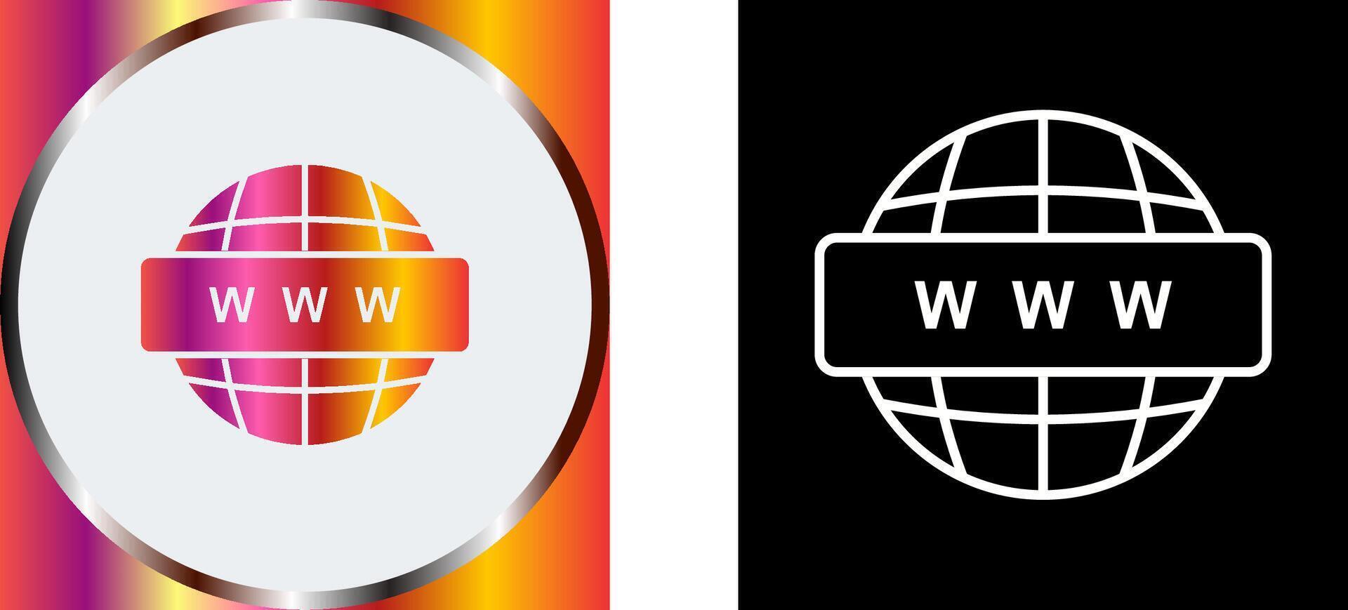 World Wide Web Icon Design vector