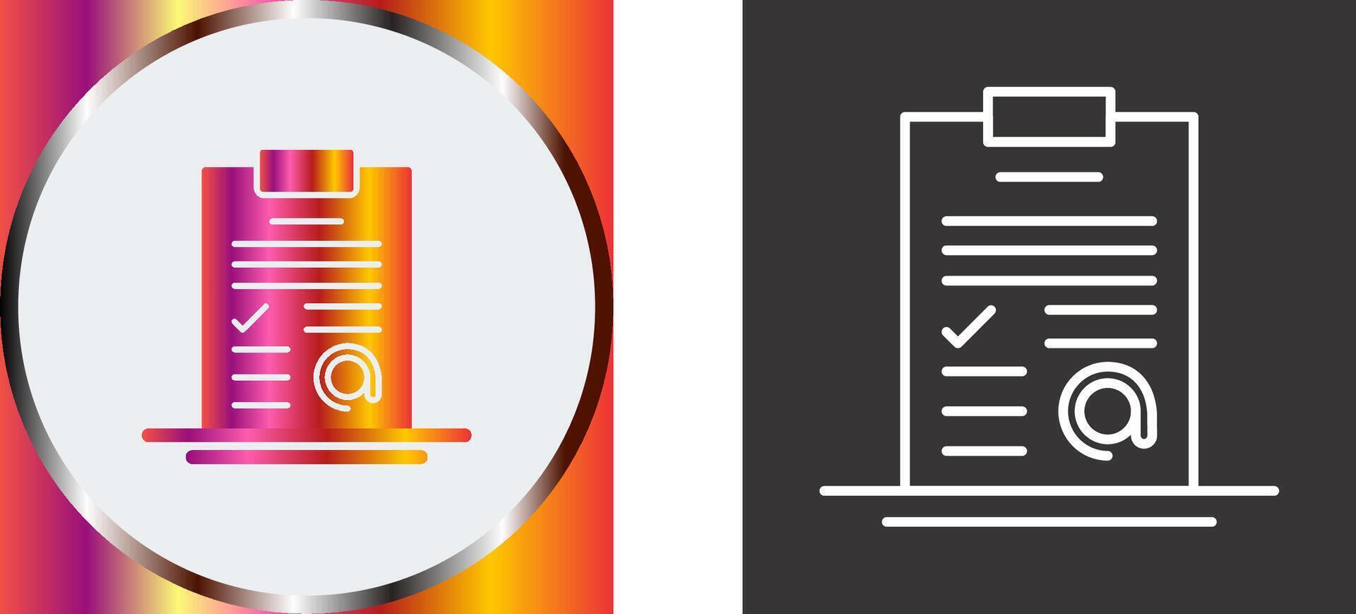 AT Sign Icon Design vector
