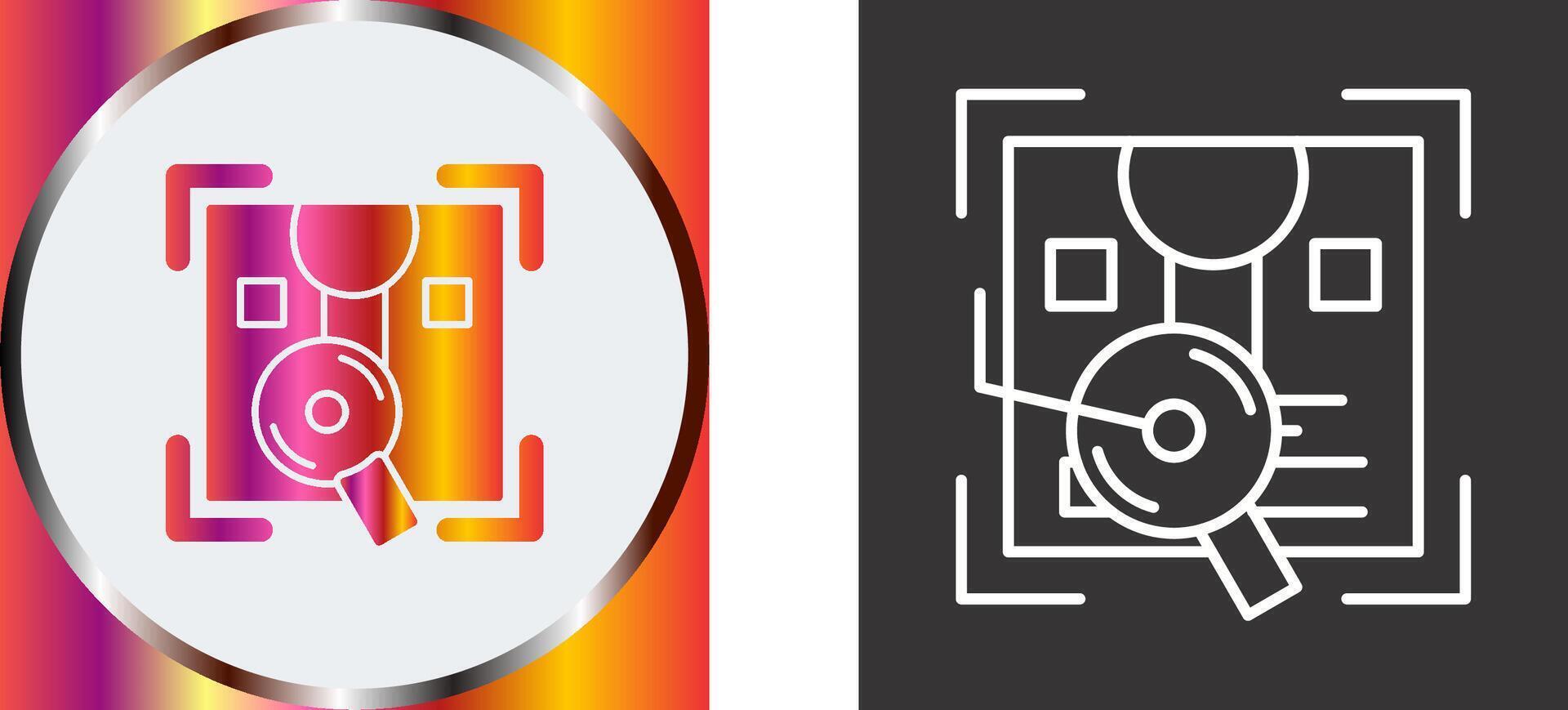 Pie Chart and Pantone Icon vector