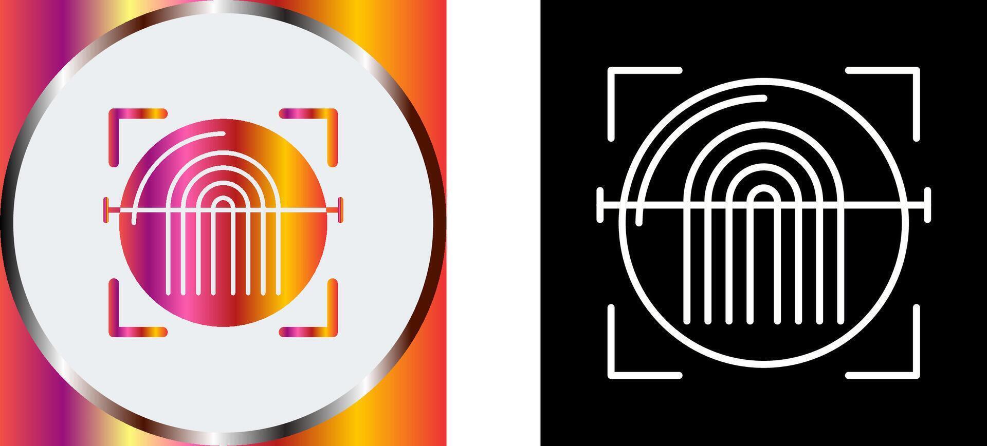 Fingerprint Scanner Icon Design vector