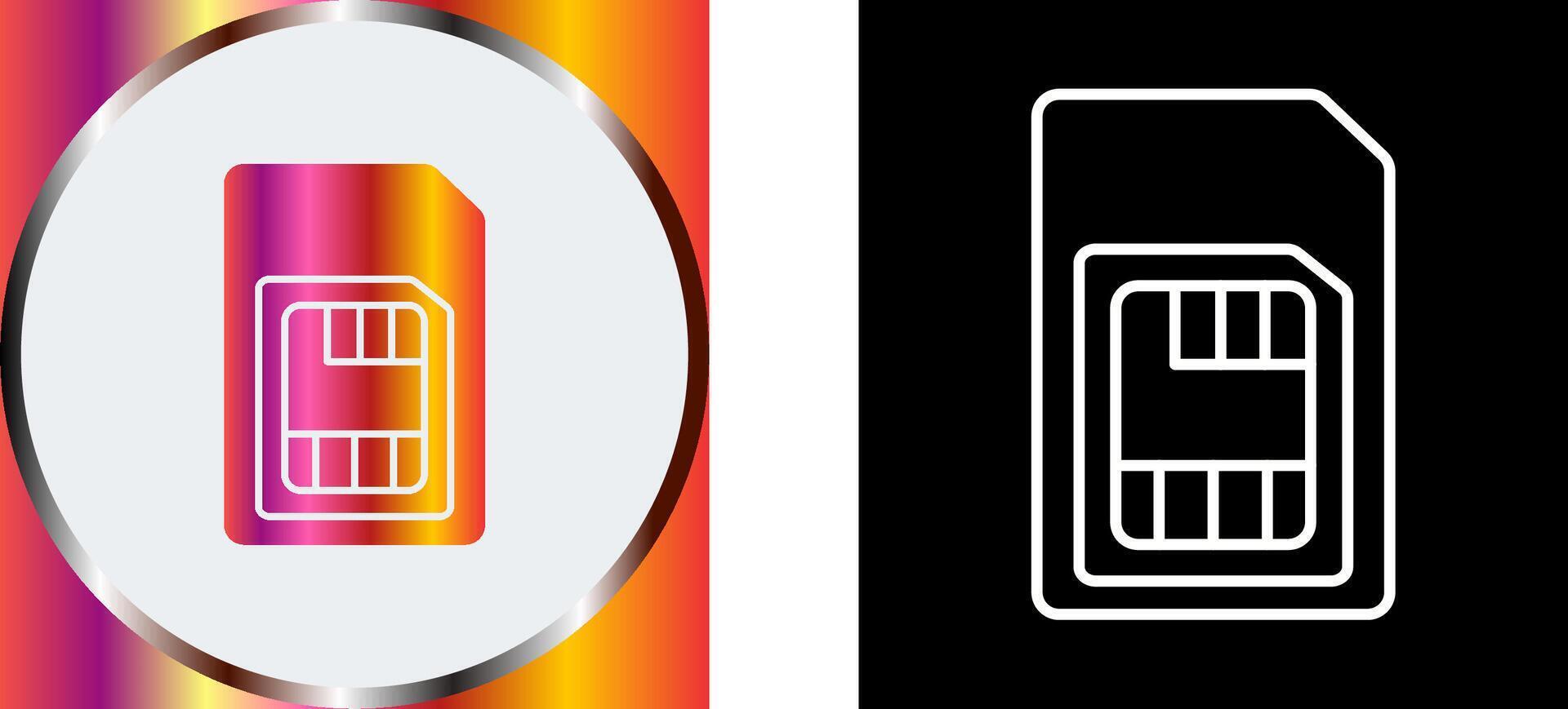 Sim Card Icon Design vector