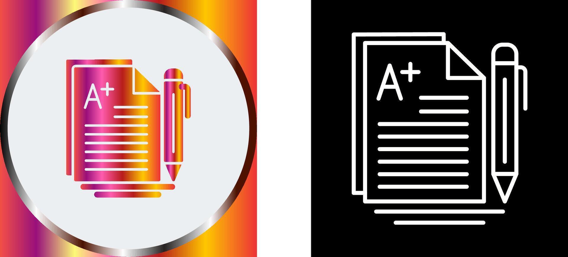 A Grade Icon Design vector