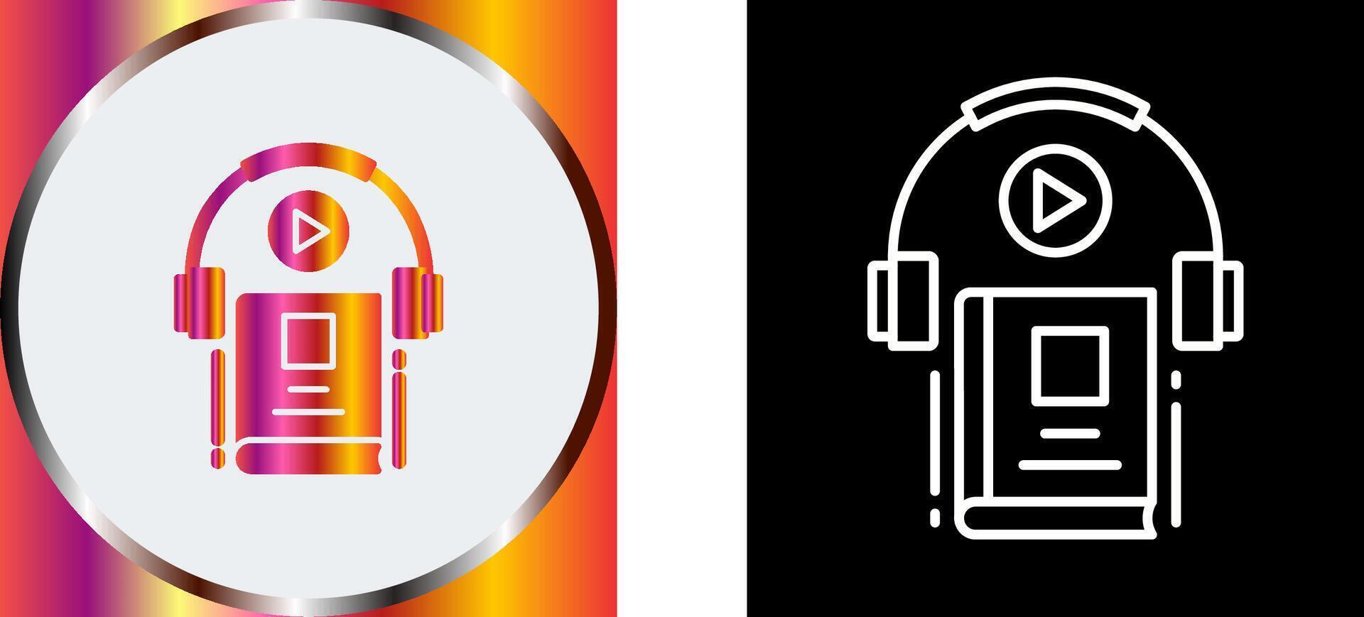 Audio Book Icon Design vector