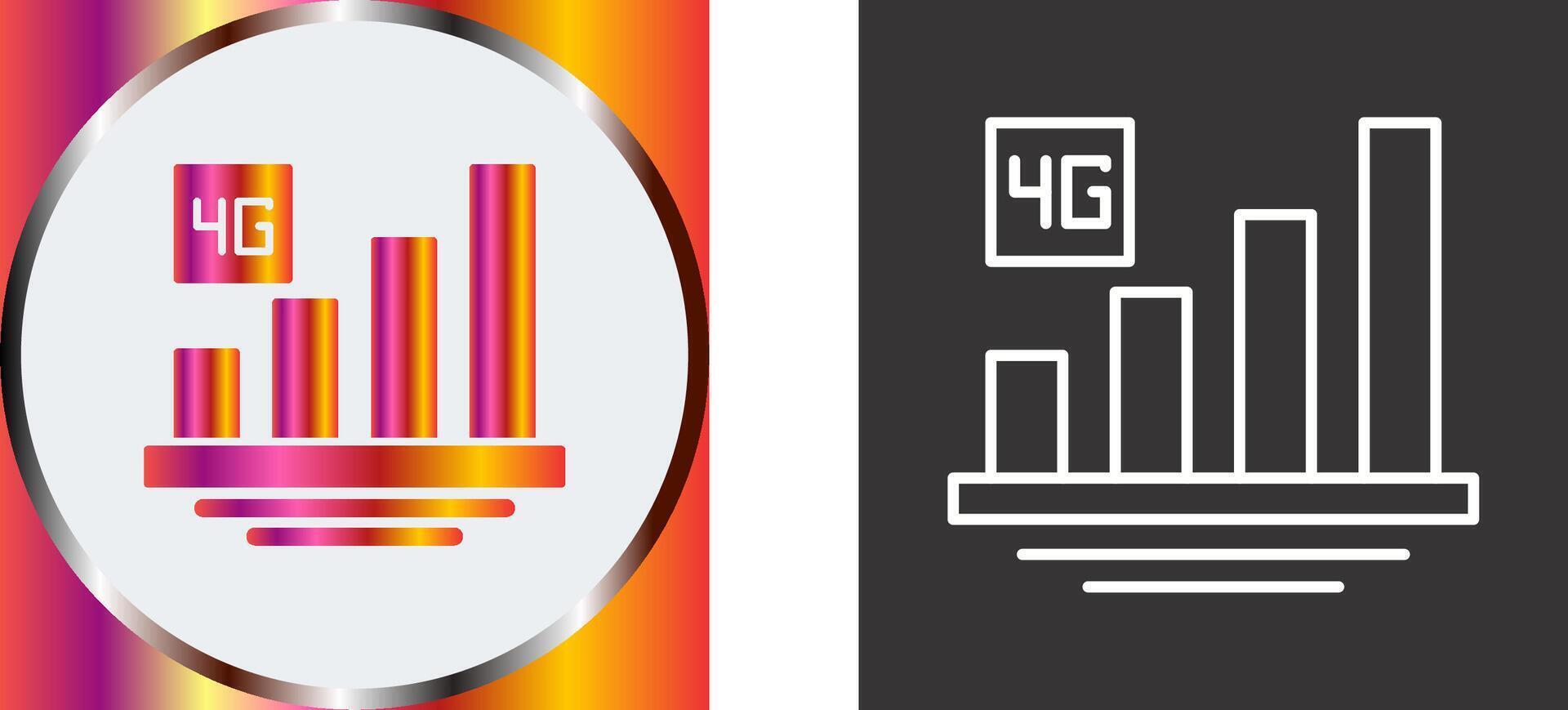 4G Icon Design vector