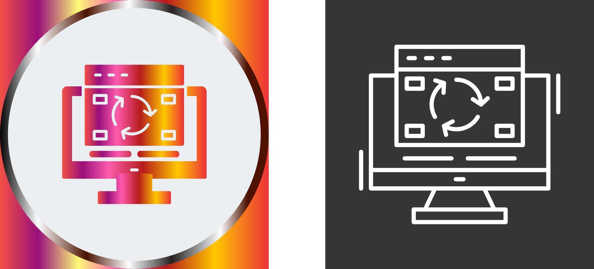 Update Icon Design vector