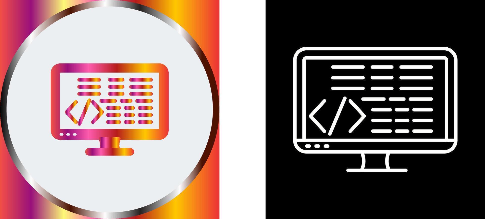 Coding Icon Design vector