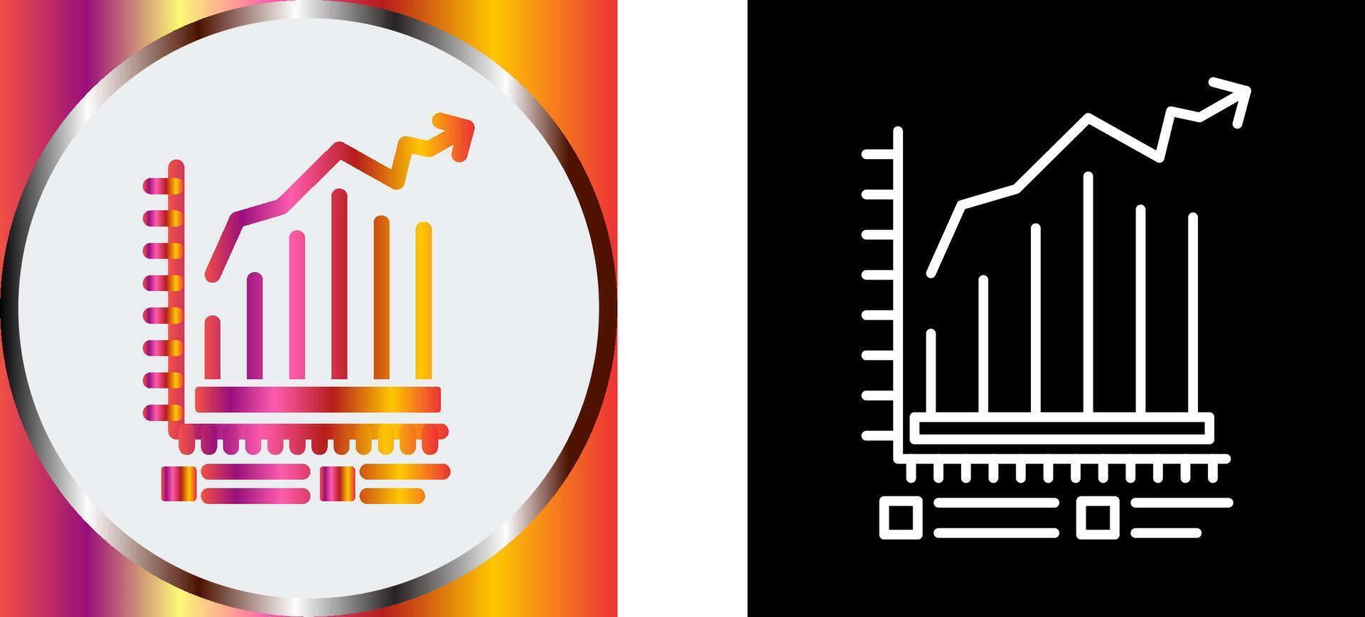 Bar Chart Icon Design vector