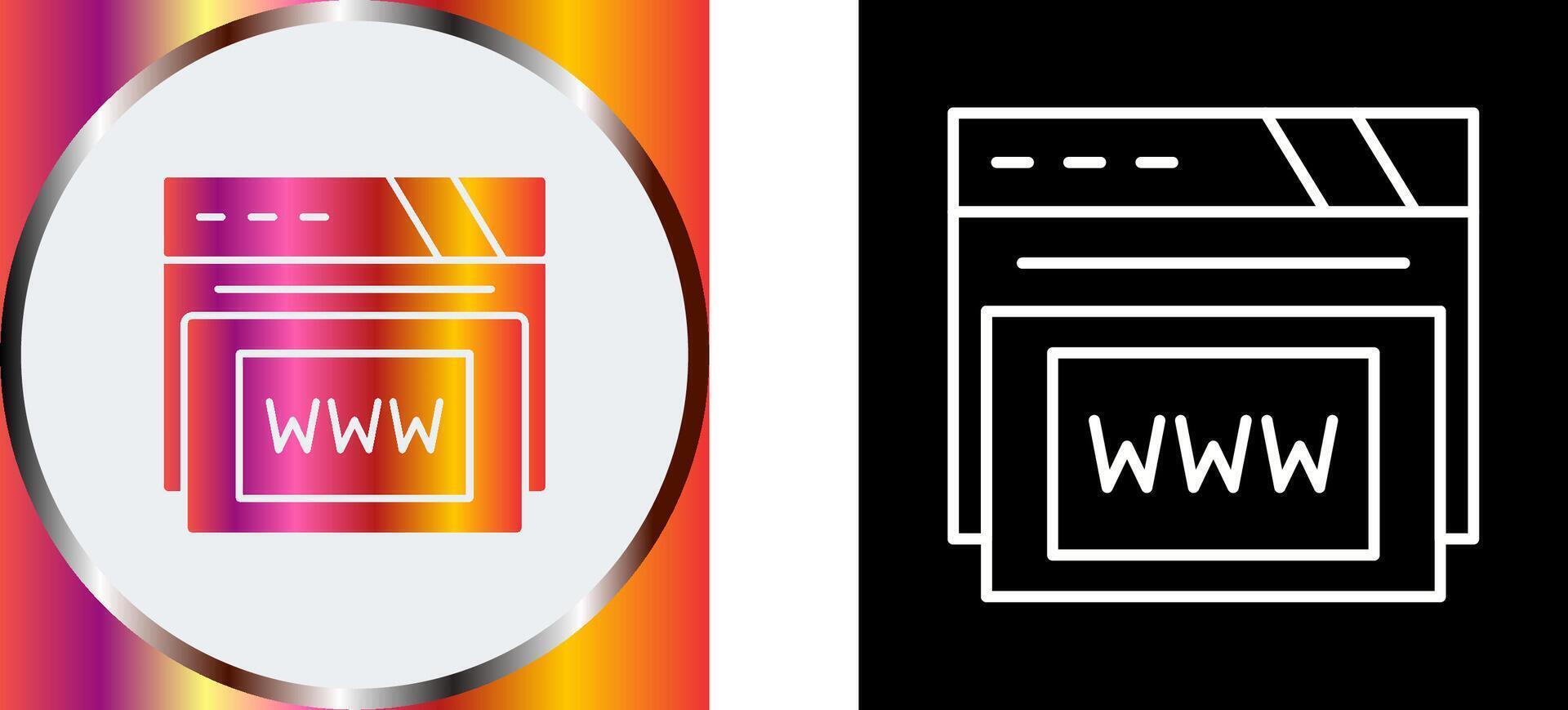 Www Icon Design vector