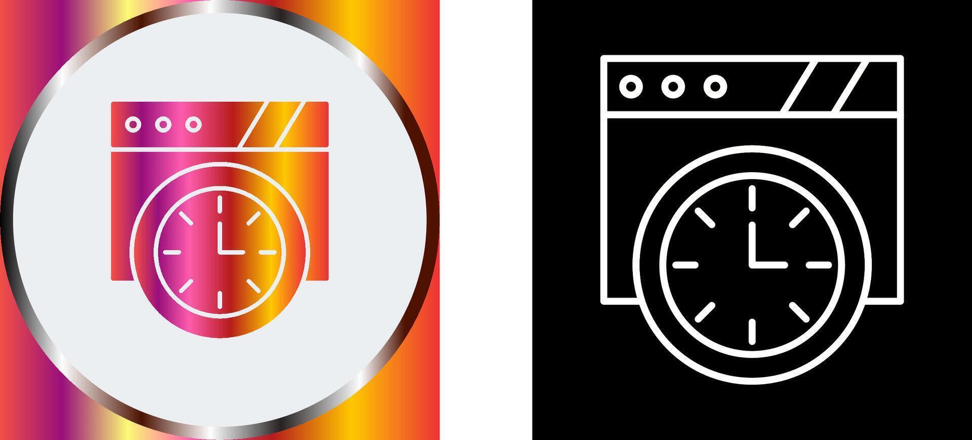 Wall Clock Icon Design vector