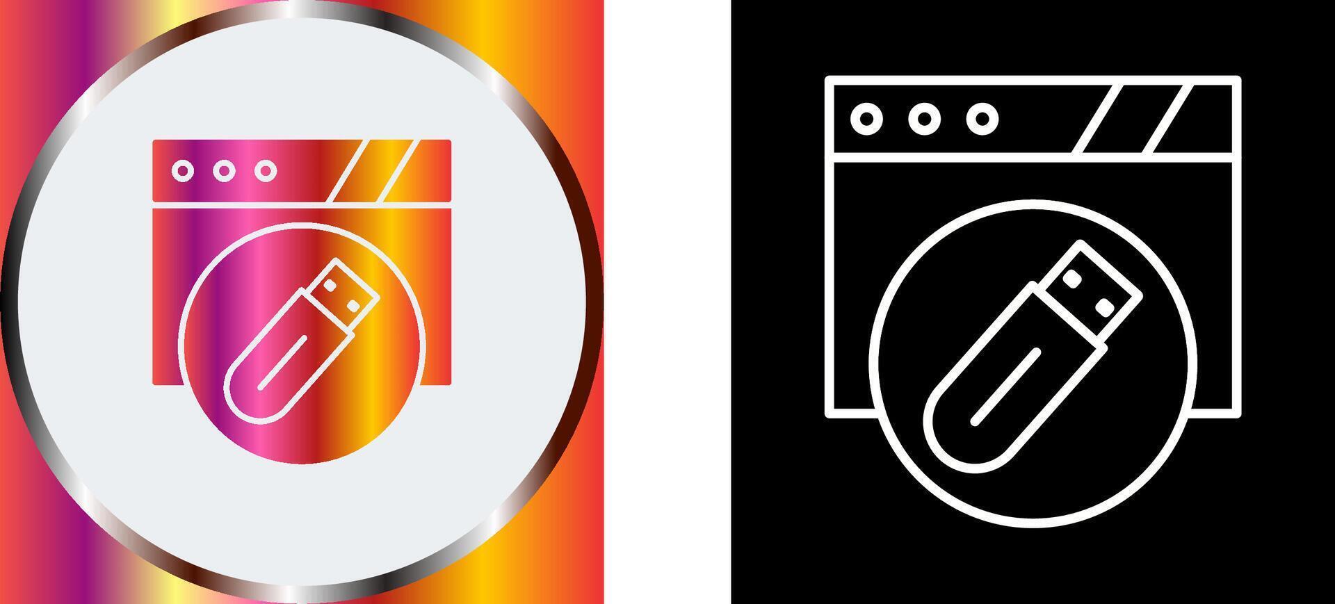 Usb Flash Drive Icon Design vector