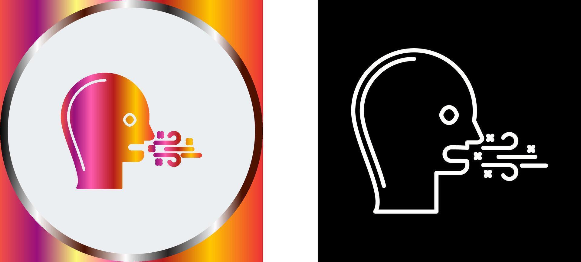 Bad Breath Icon Design vector