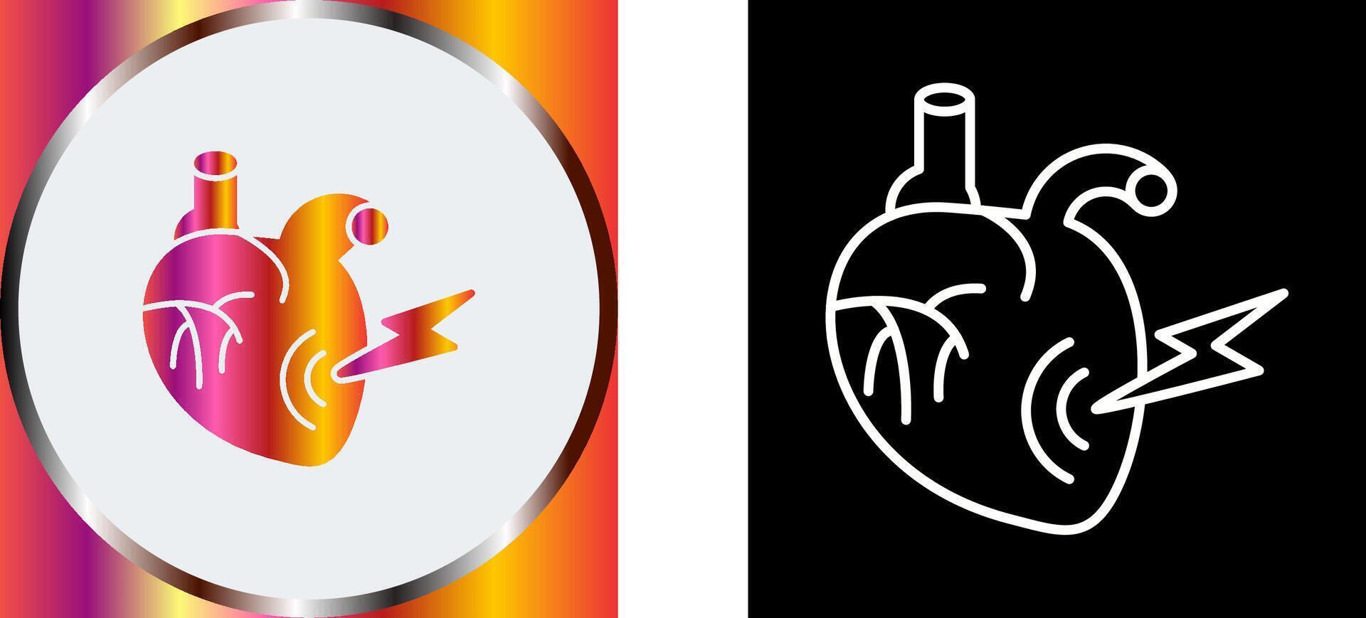 Heart Attack Icon Design vector