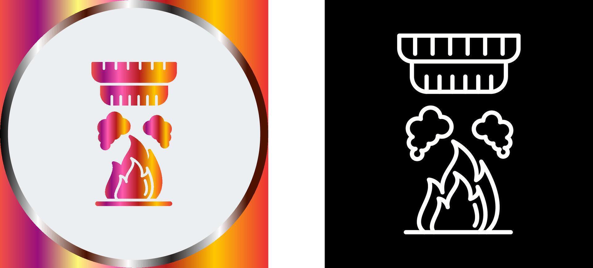 Smoke Detector Icon Design vector
