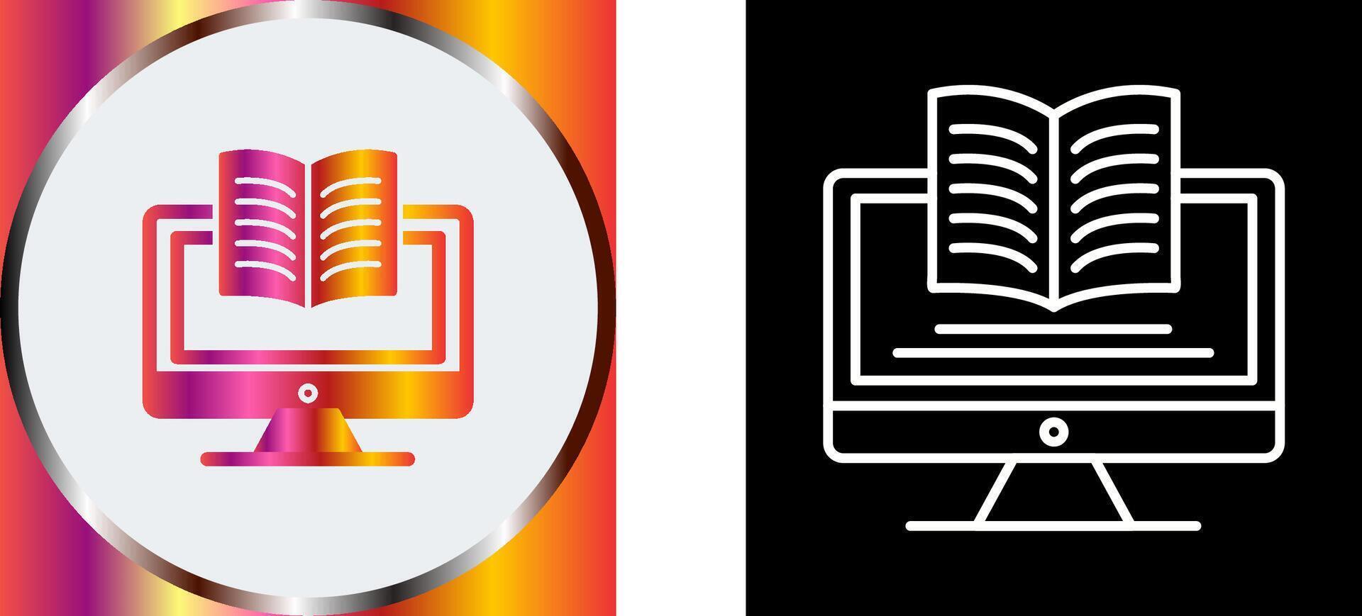 Digital Learning Icon Design vector