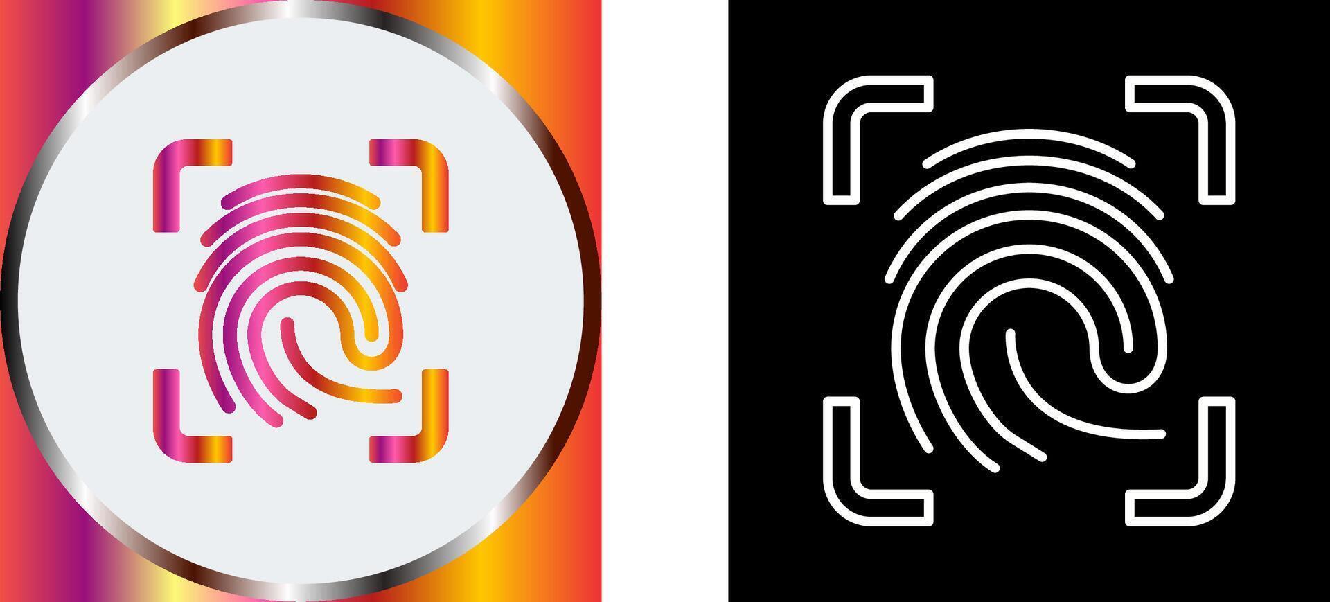 Finger Print Icon Design vector
