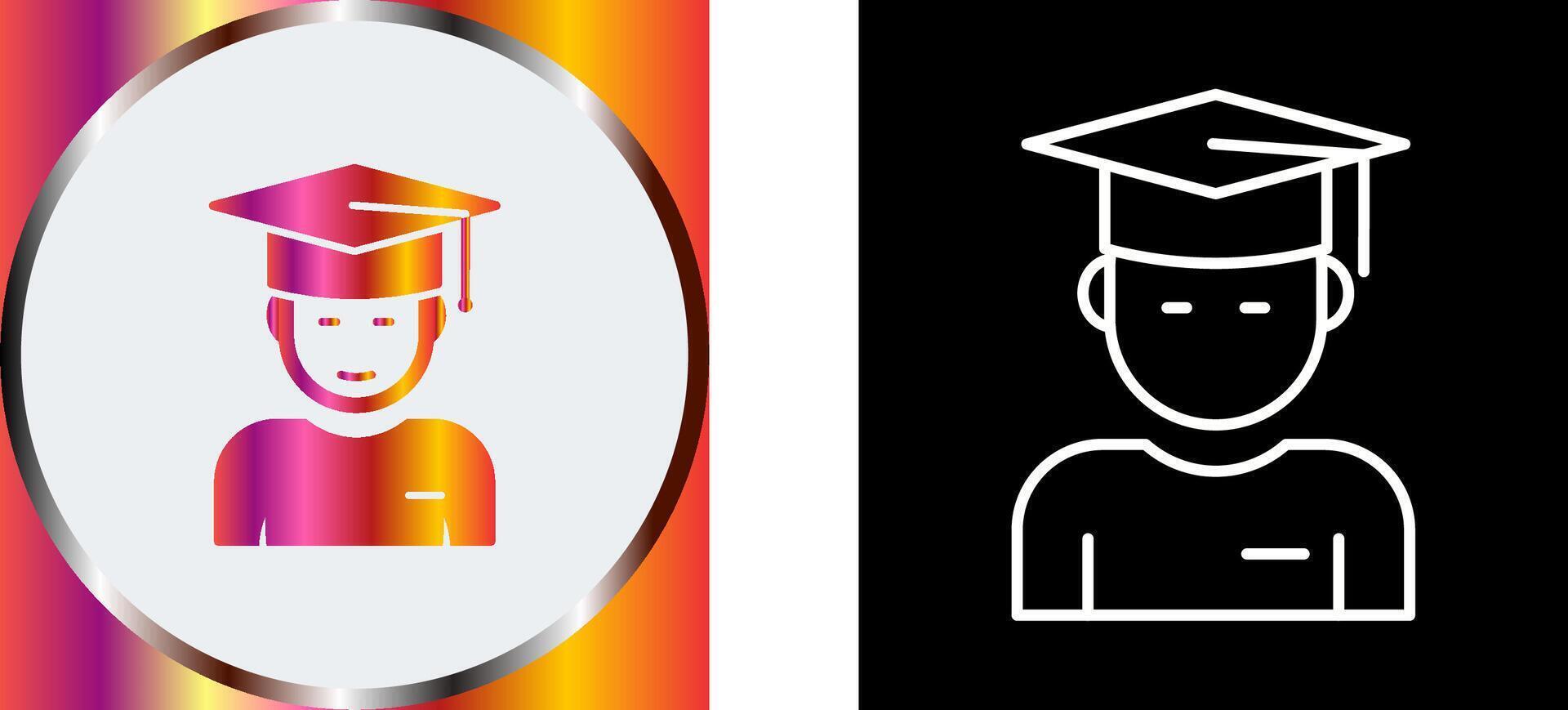 Graduate Student Icon Design vector