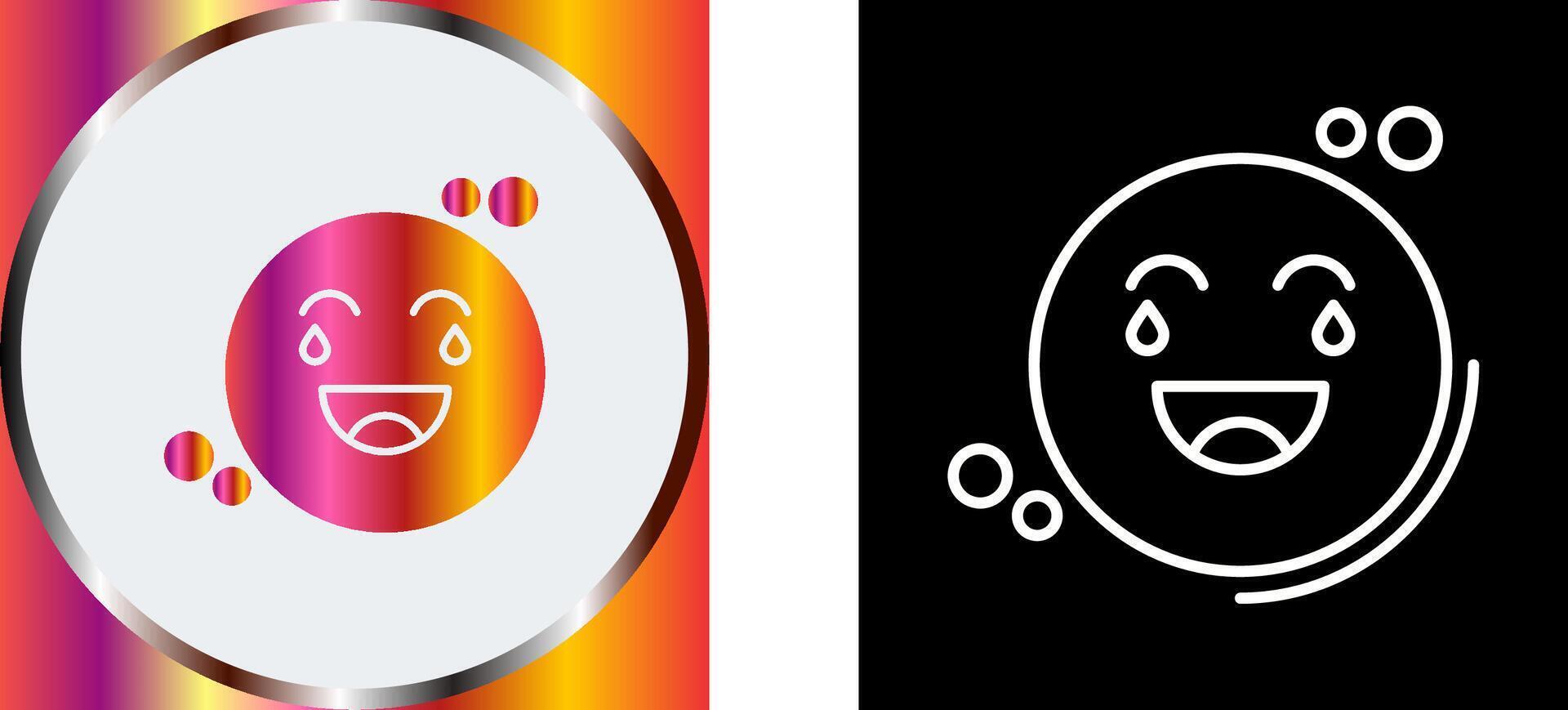 Loughing Icon Design vector