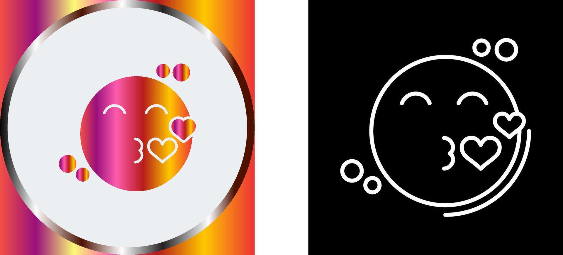 Kiss Icon Design vector