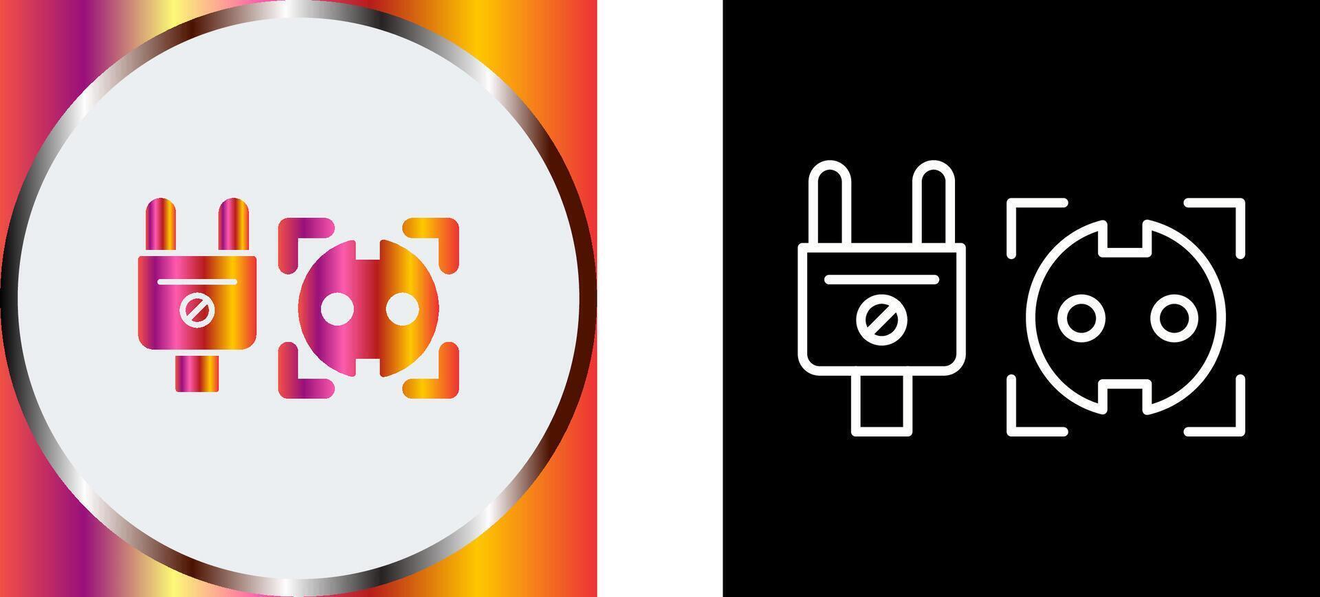 Socket Icon Design vector