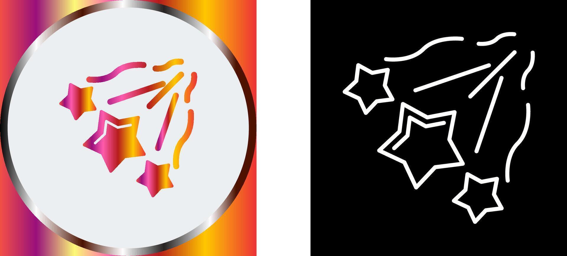 Falling Stars Icon Design vector