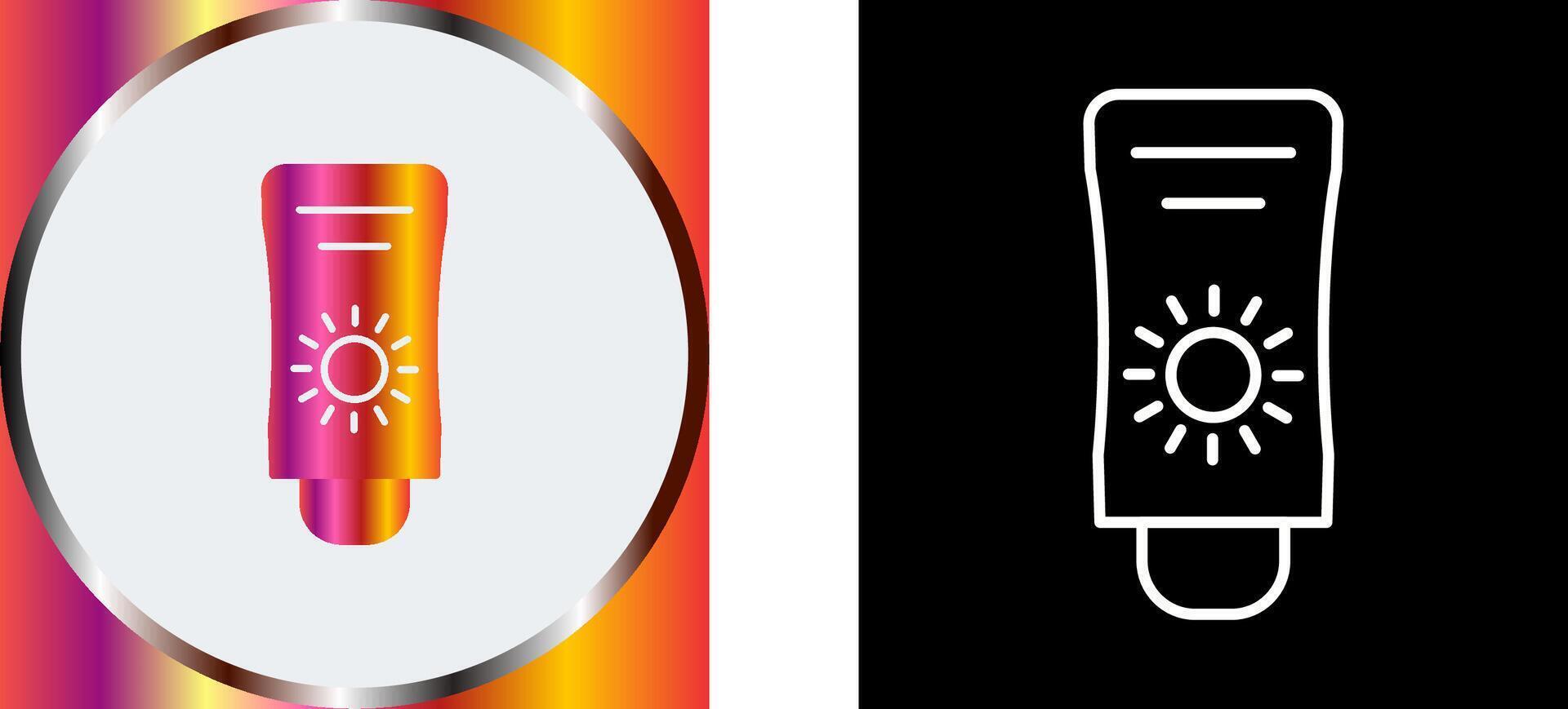 Sun Cream Icon Design vector