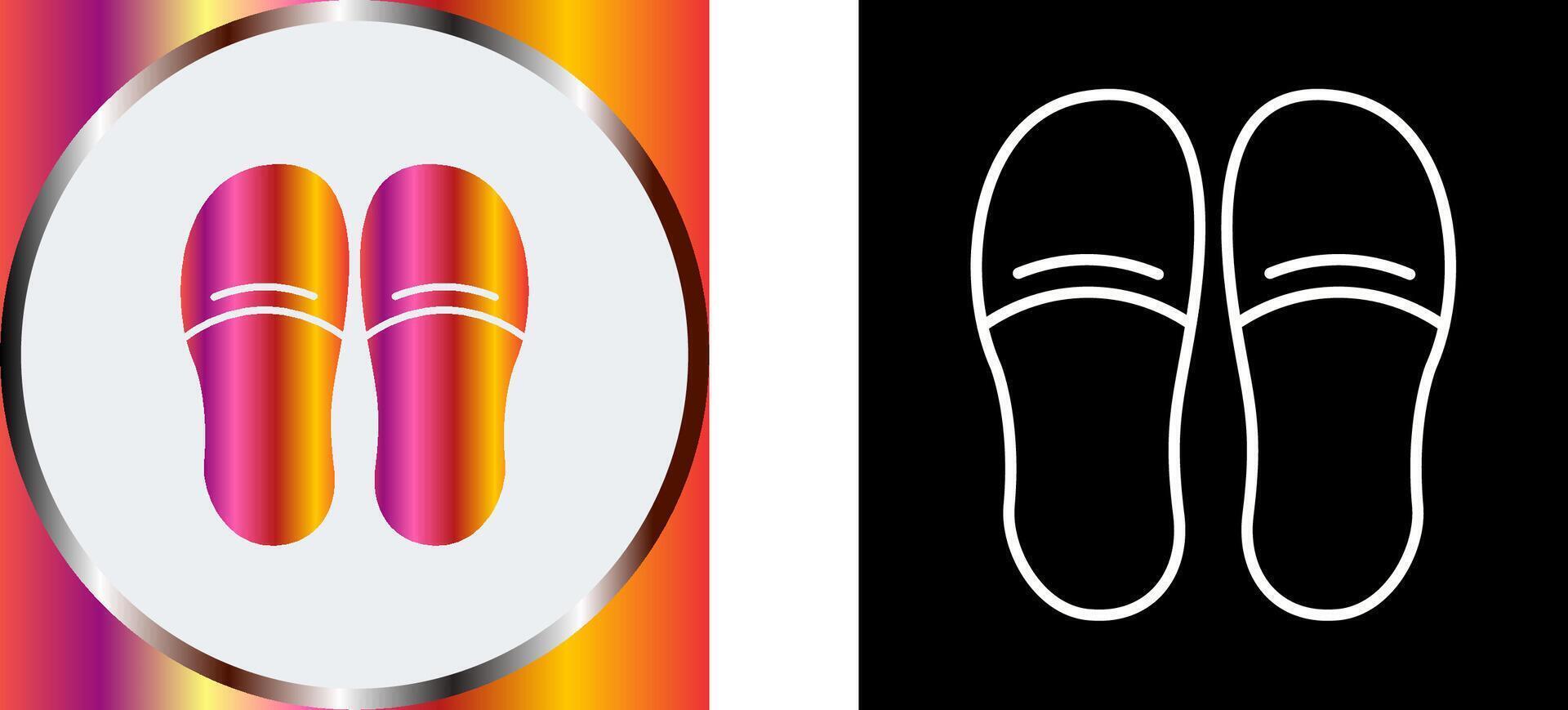 Slippers Icon Design vector