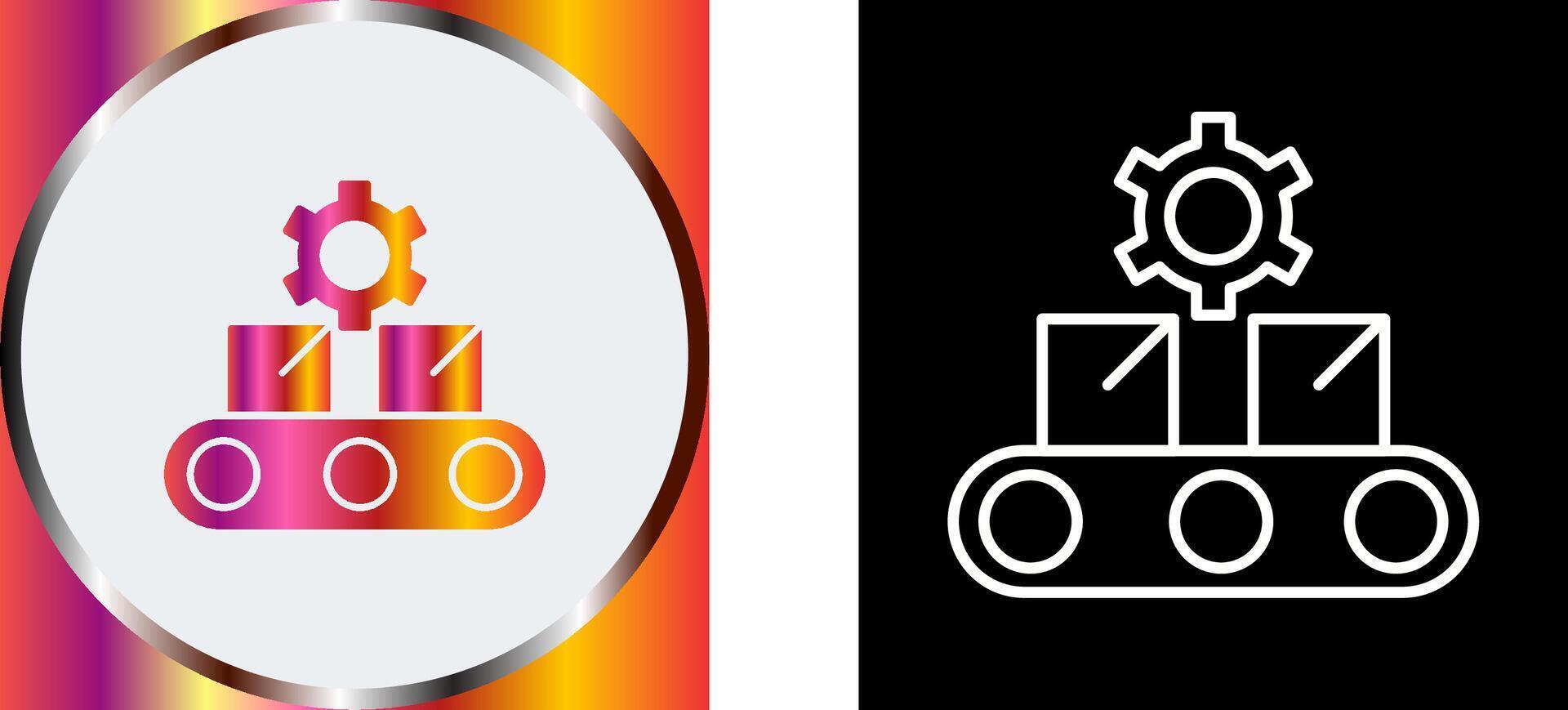 Conveyor Belt Icon Design vector
