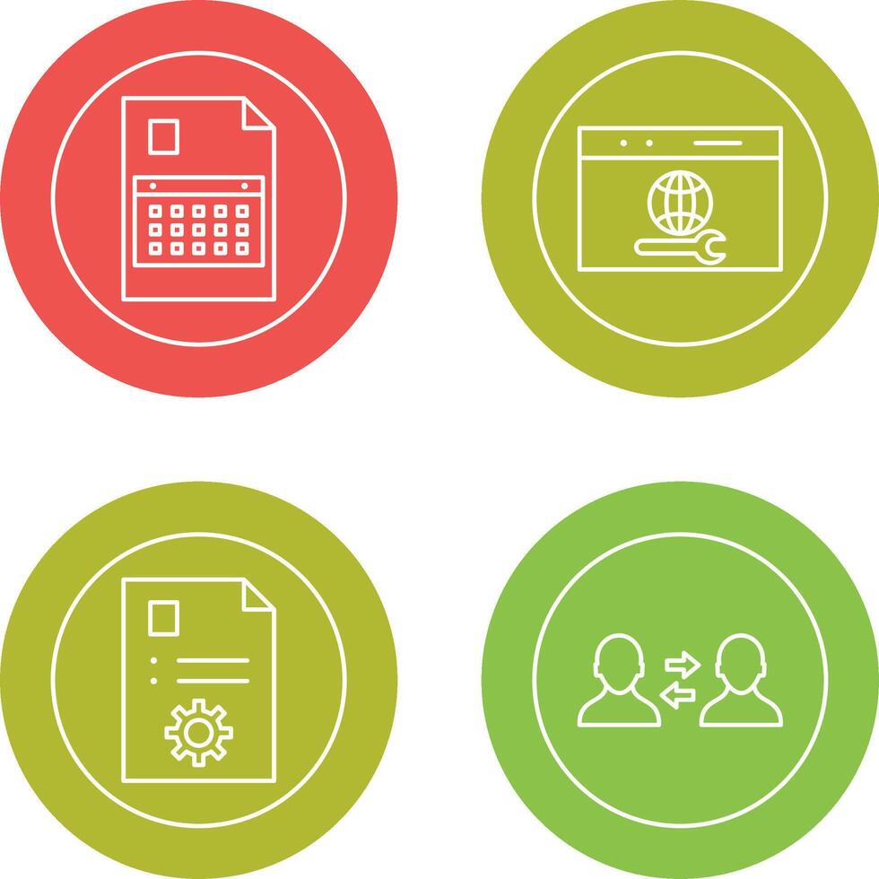 content planning and web support Icon vector