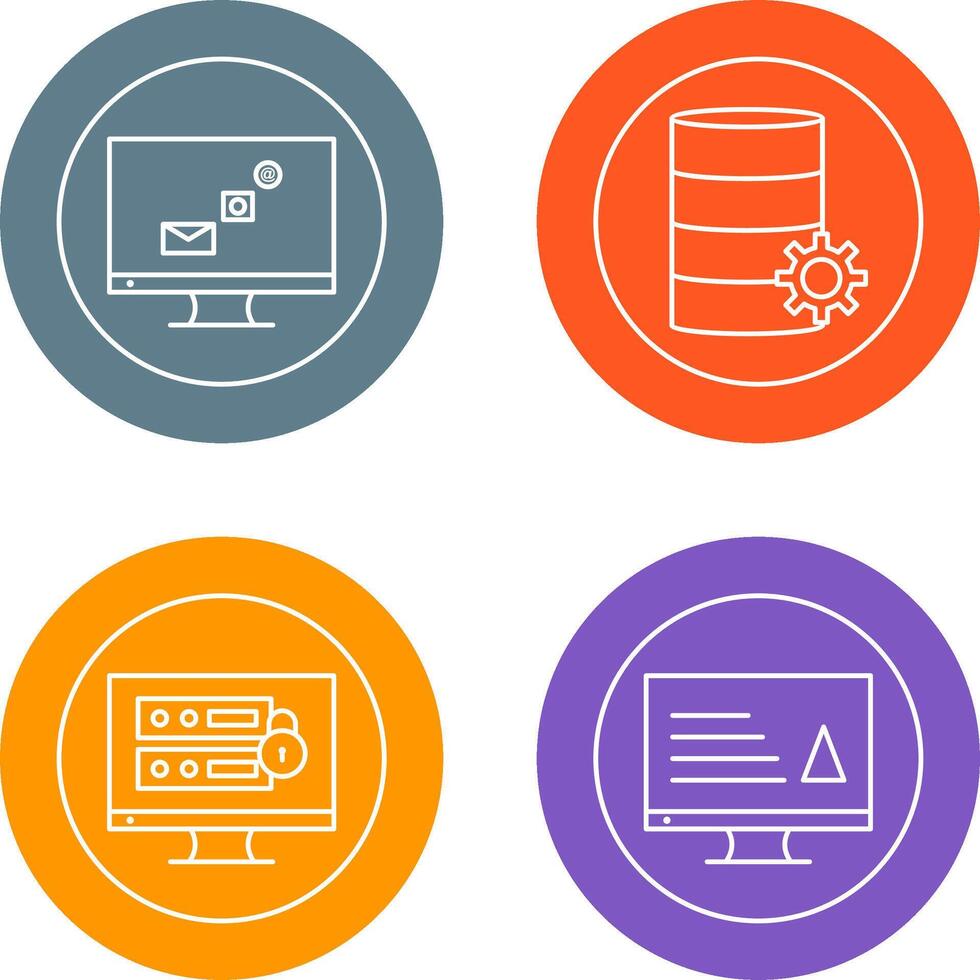 digital marketing and database management Icon vector