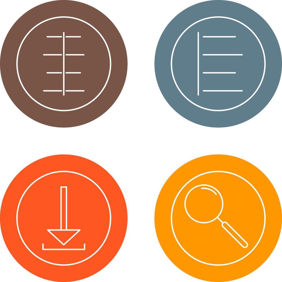 center align and left align Icon vector