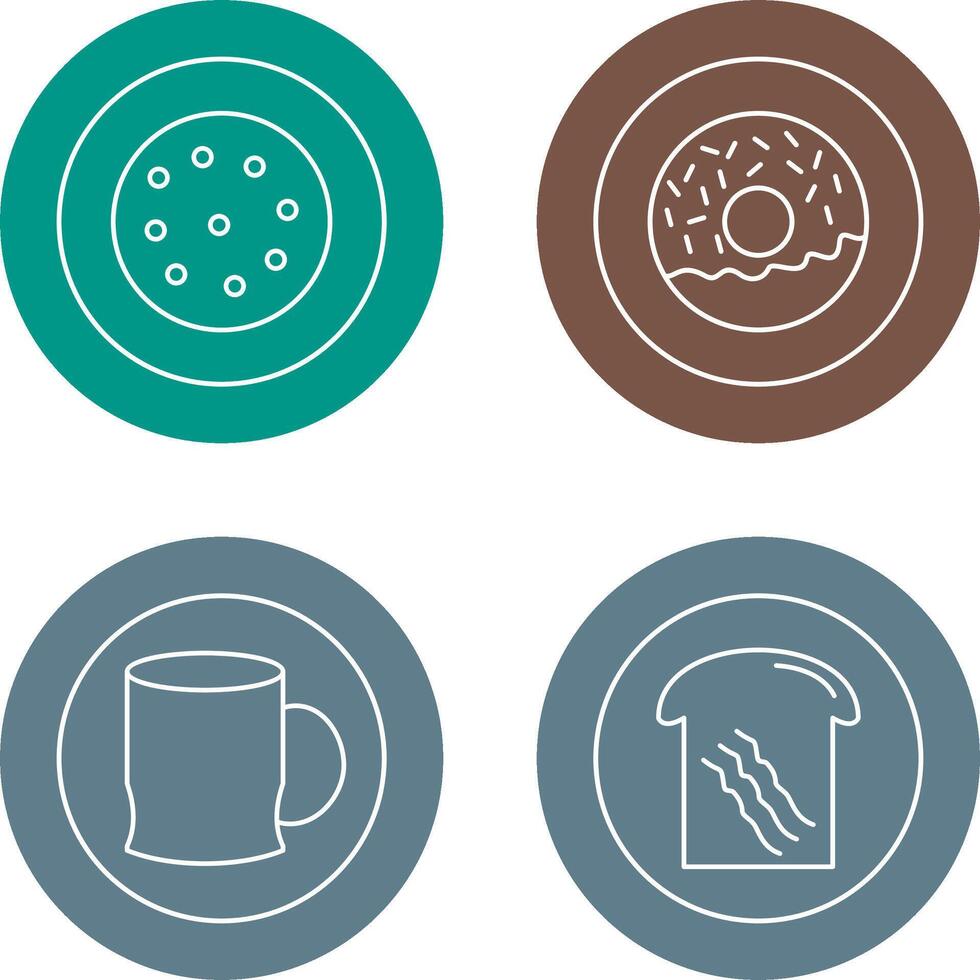 cookie and doughnut Icon vector