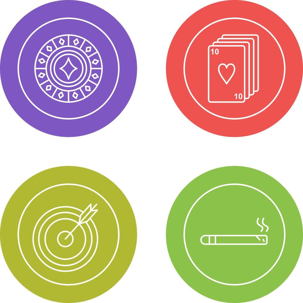 diamond Chip and desk of cards Icon vector