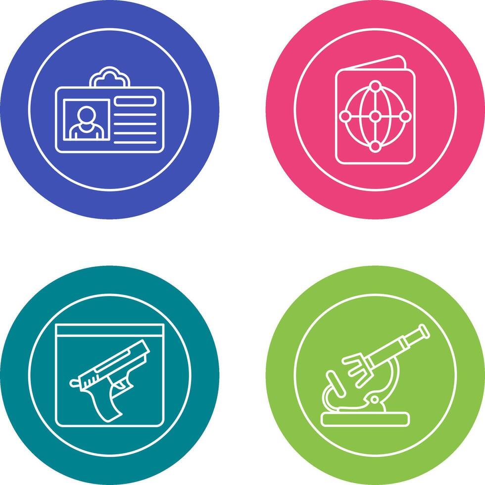 Criminal Card and Passport Icon vector