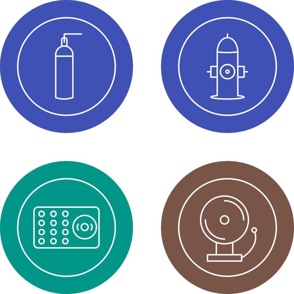 hydrant and oxygen tank Icon vector