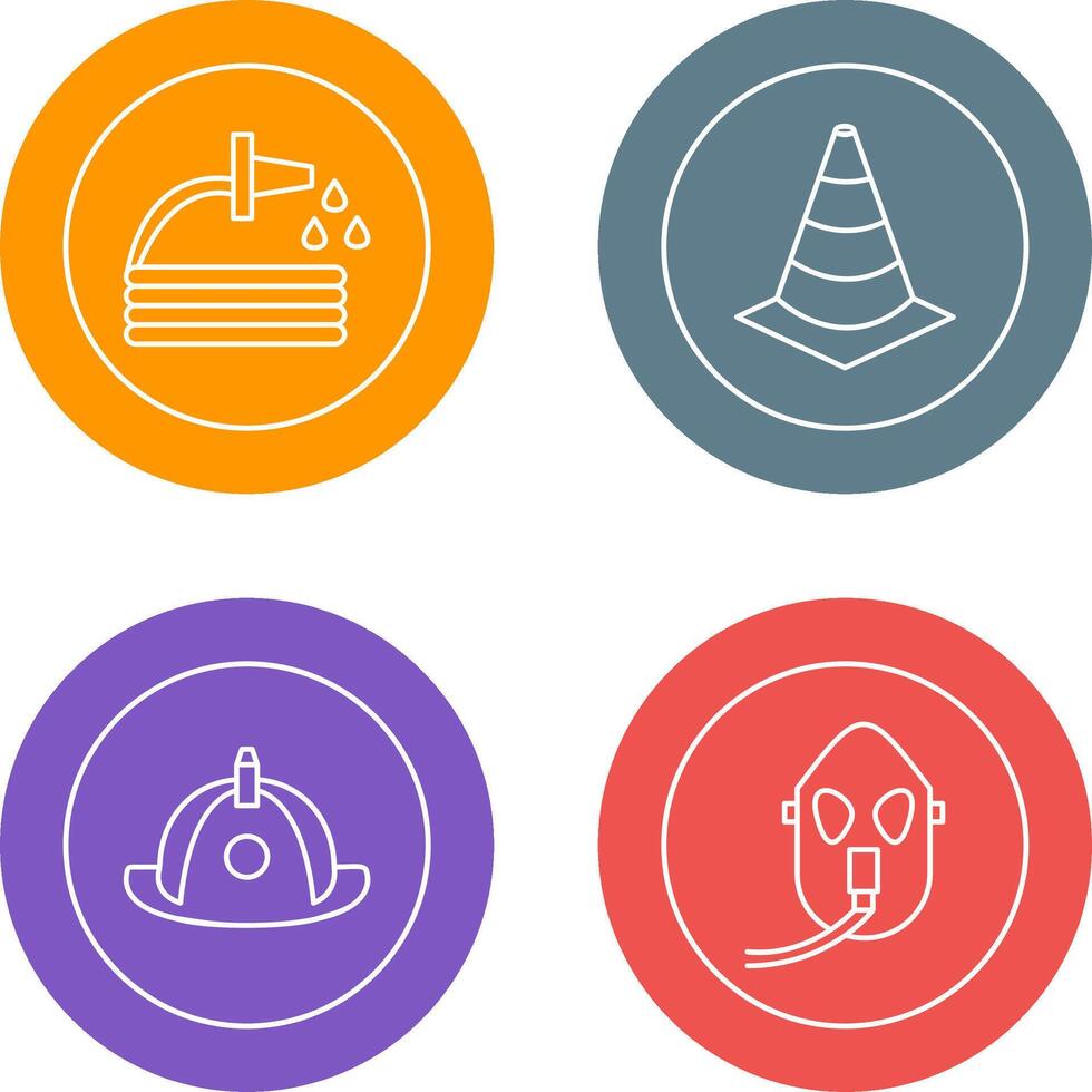 water hose and cone Icon vector