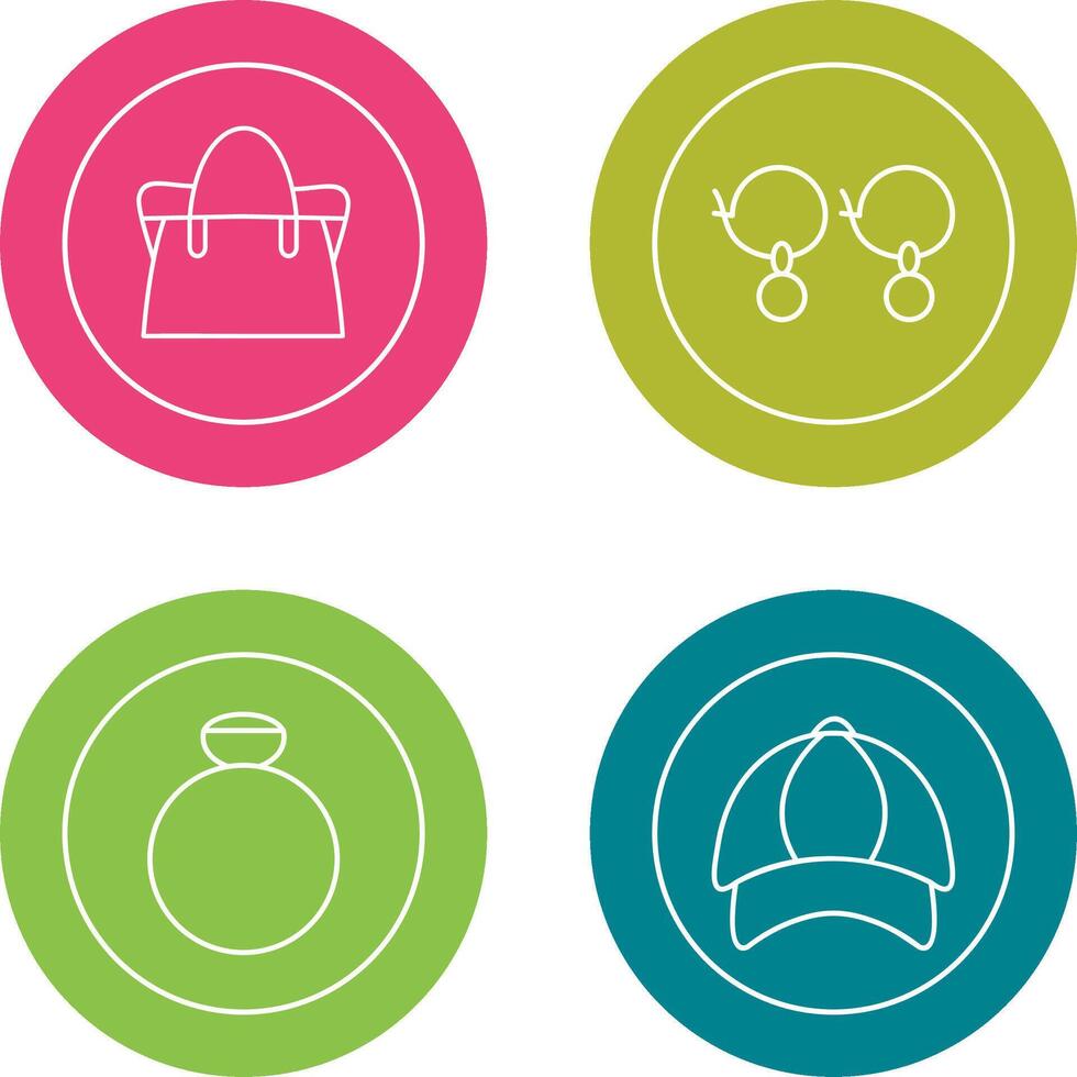 Bag and Earrings Icon vector