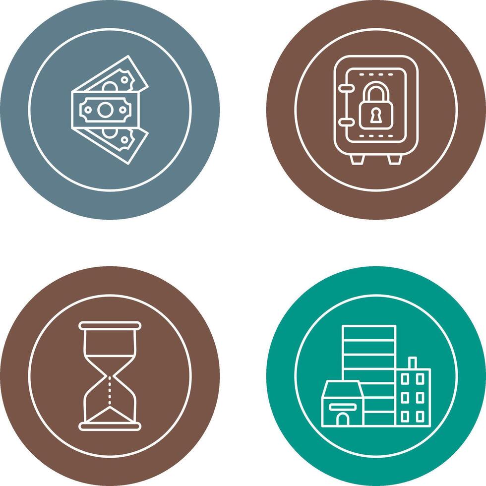 Money and Safe Box Icon vector