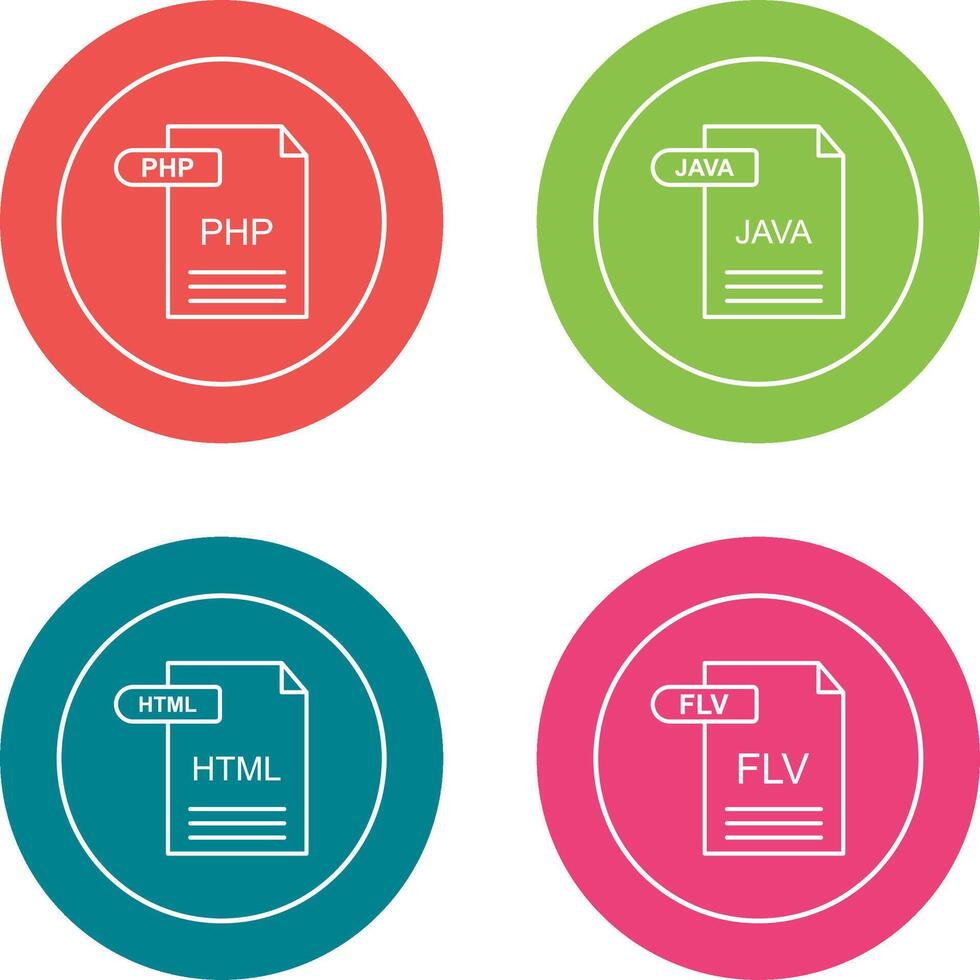 PHP and Java Icon vector