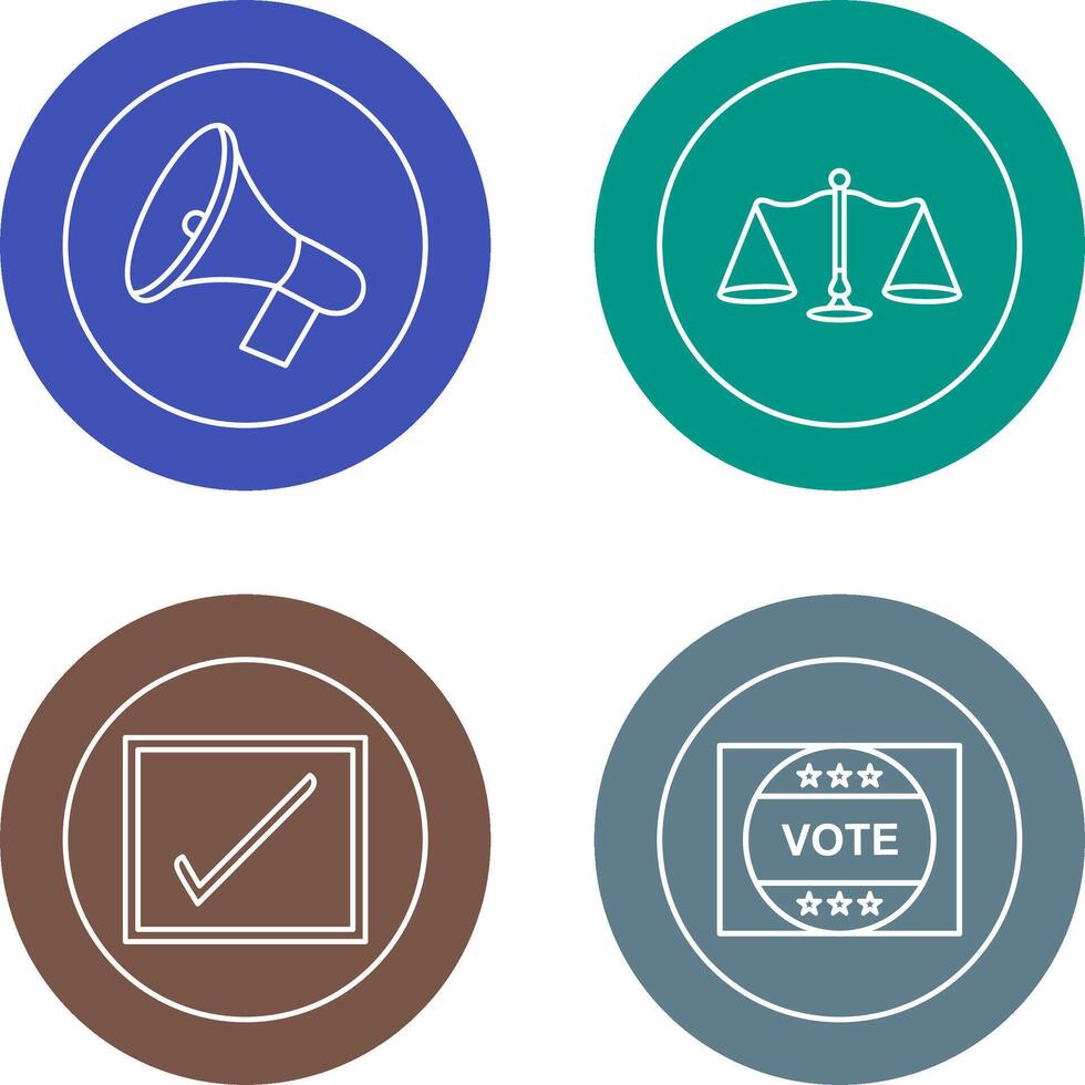 Announcement Speaker and Scale Icon vector